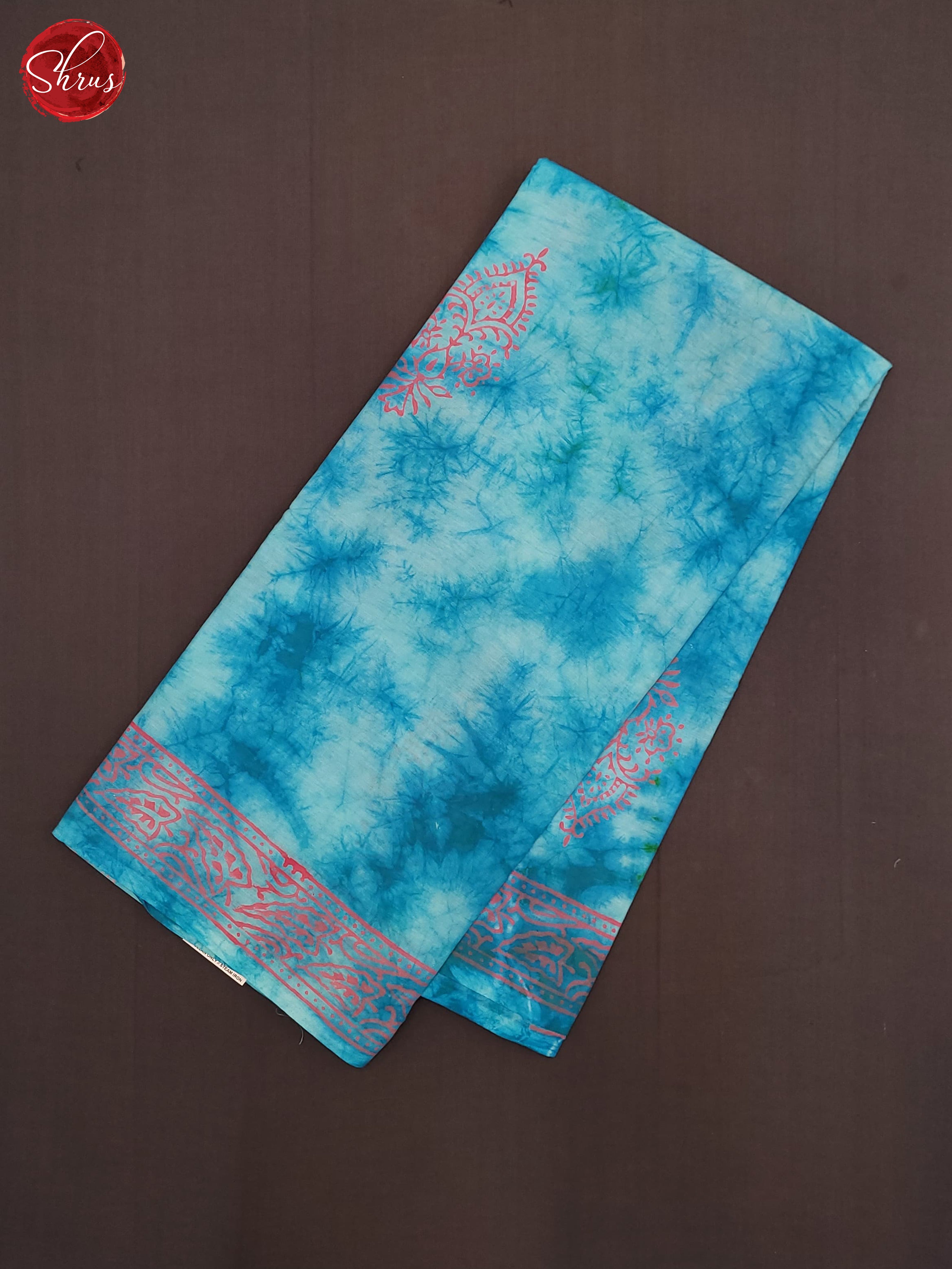 Blue - Jaipur cotton Saree - Shop on ShrusEternity.com