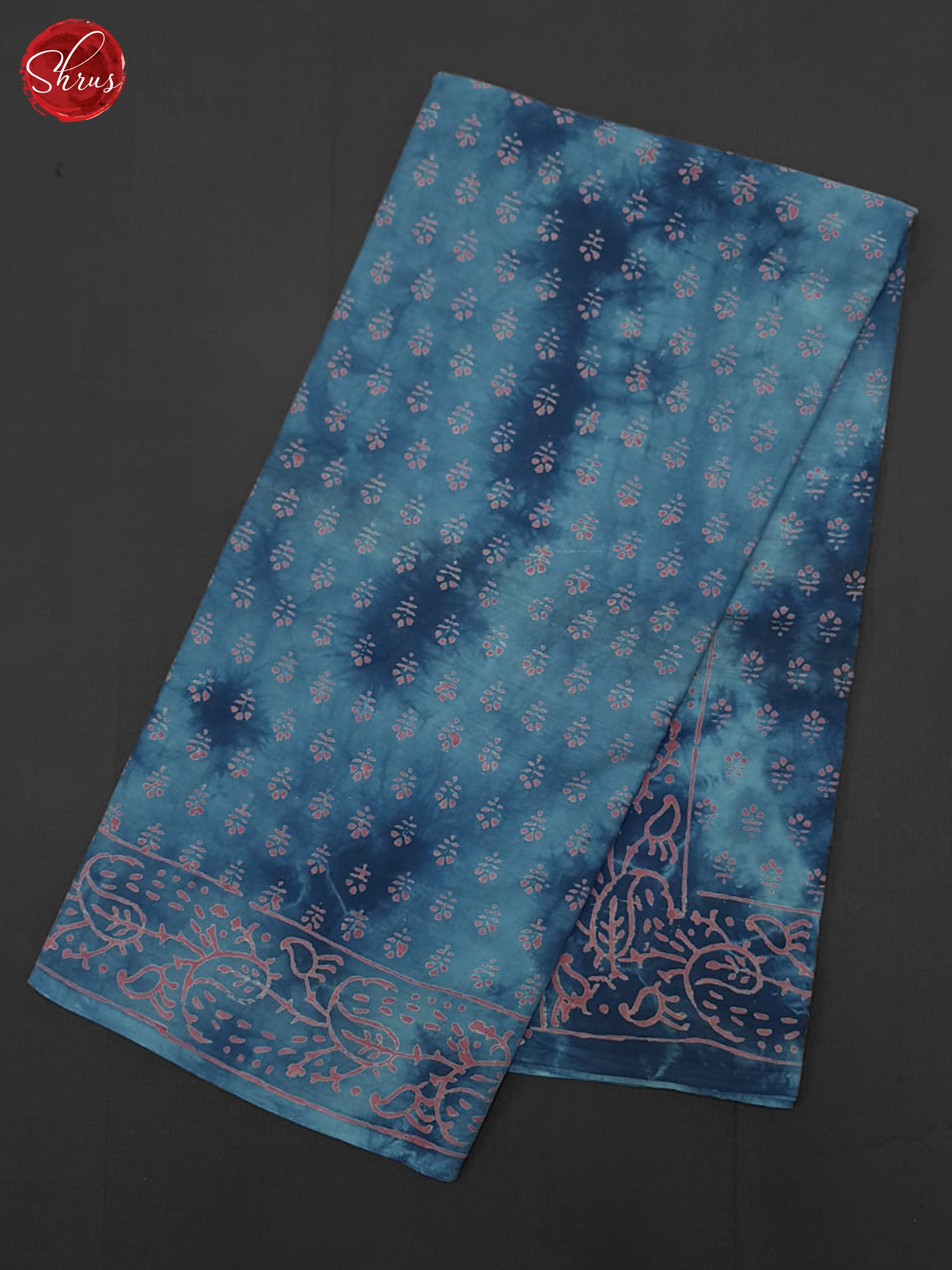 Blue - Jaipur cotton Saree - Shop on ShrusEternity.com
