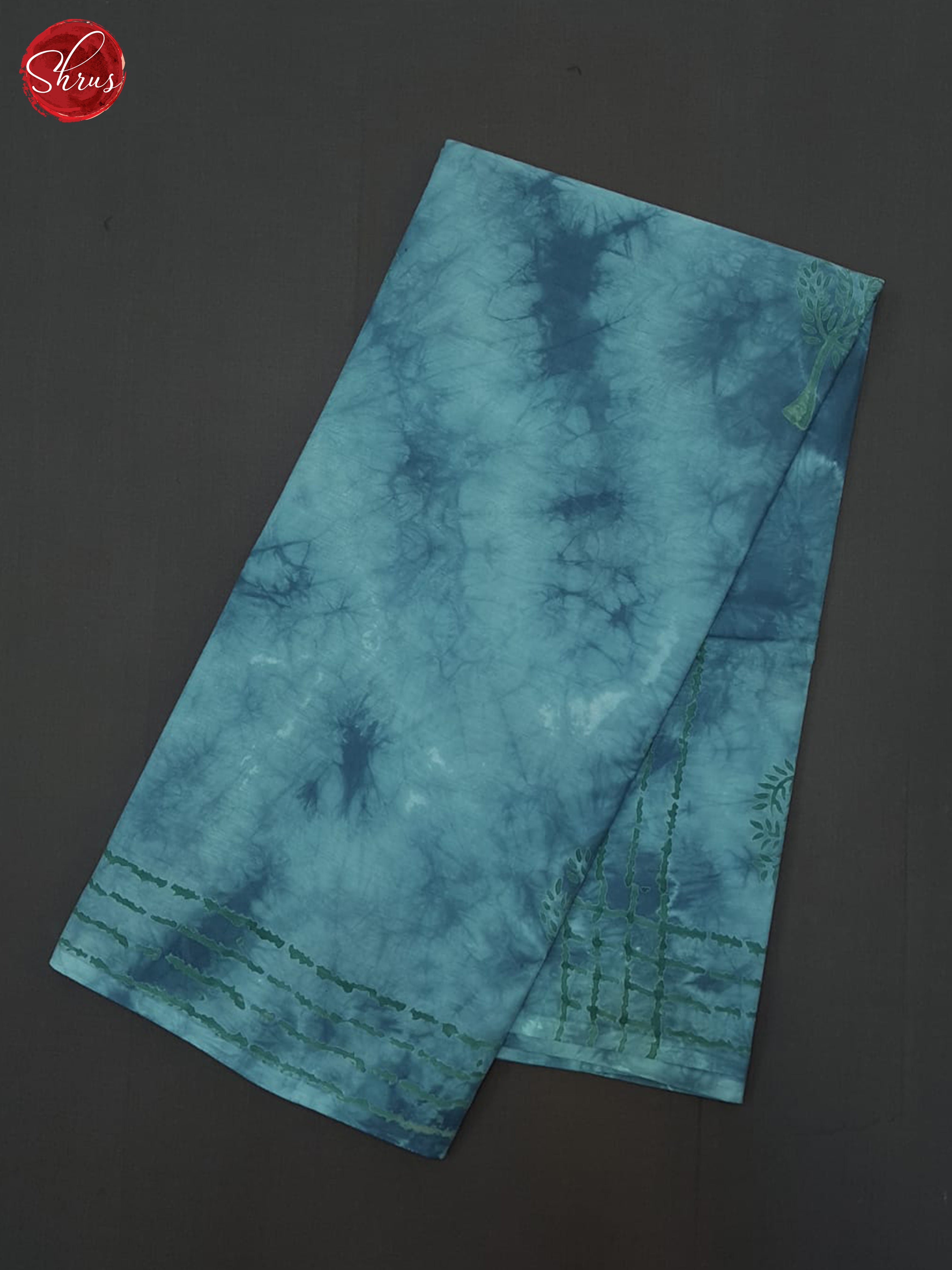 Blue - Jaipur cotton Saree - Shop on ShrusEternity.com