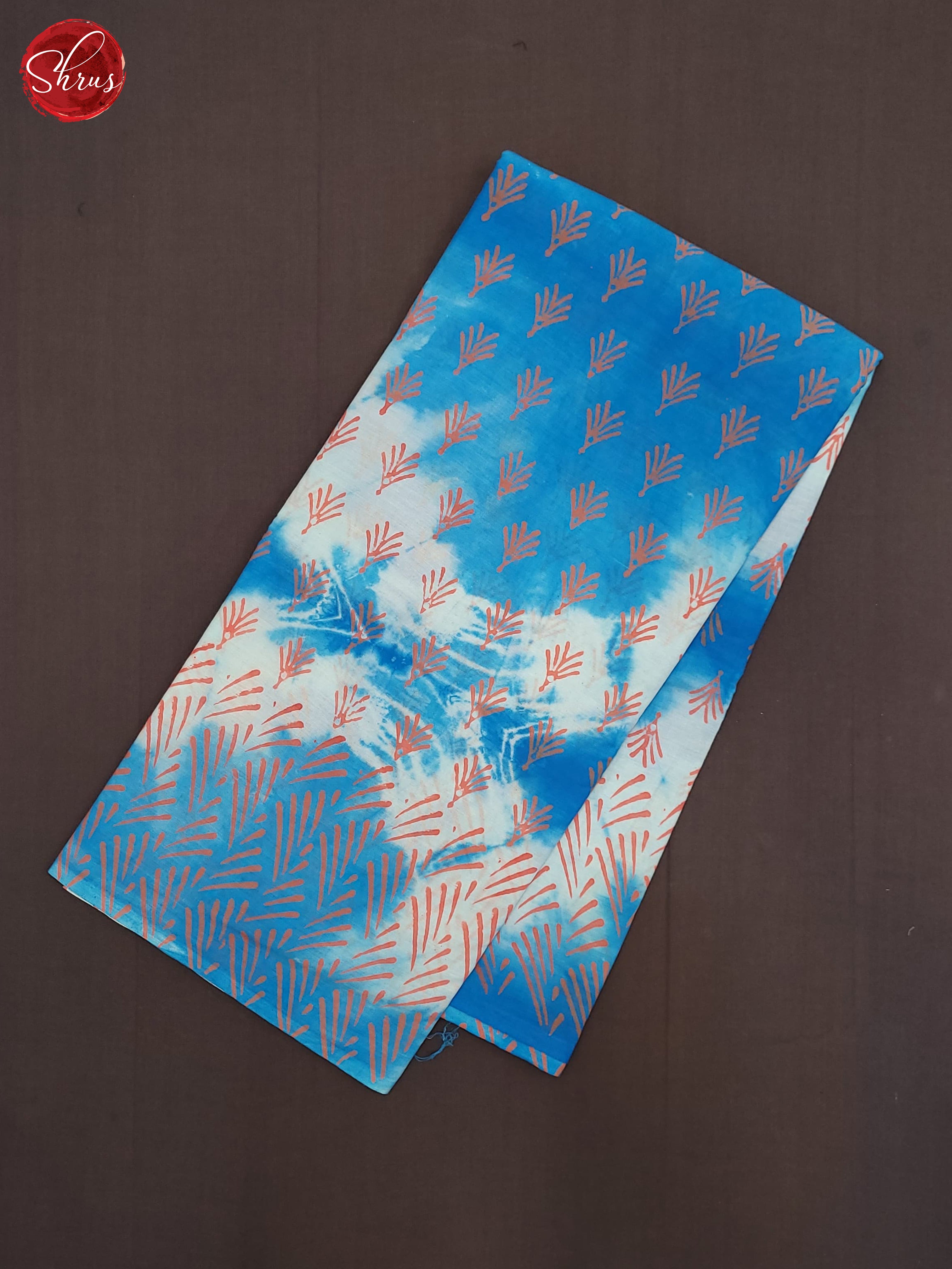 Blue & Cream - Jaipur cotton Saree - Shop on ShrusEternity.com