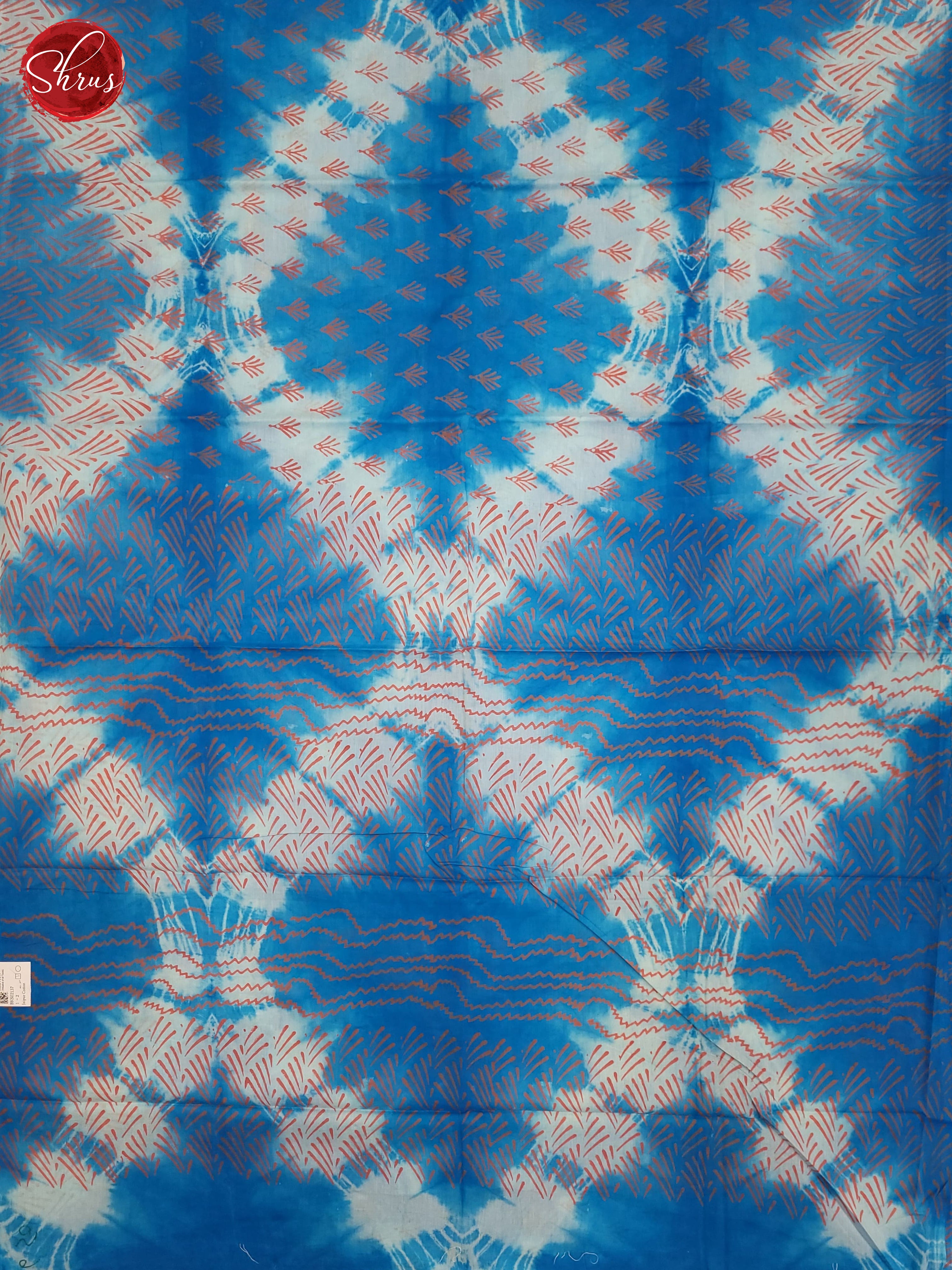 Blue & Cream - Jaipur cotton Saree - Shop on ShrusEternity.com