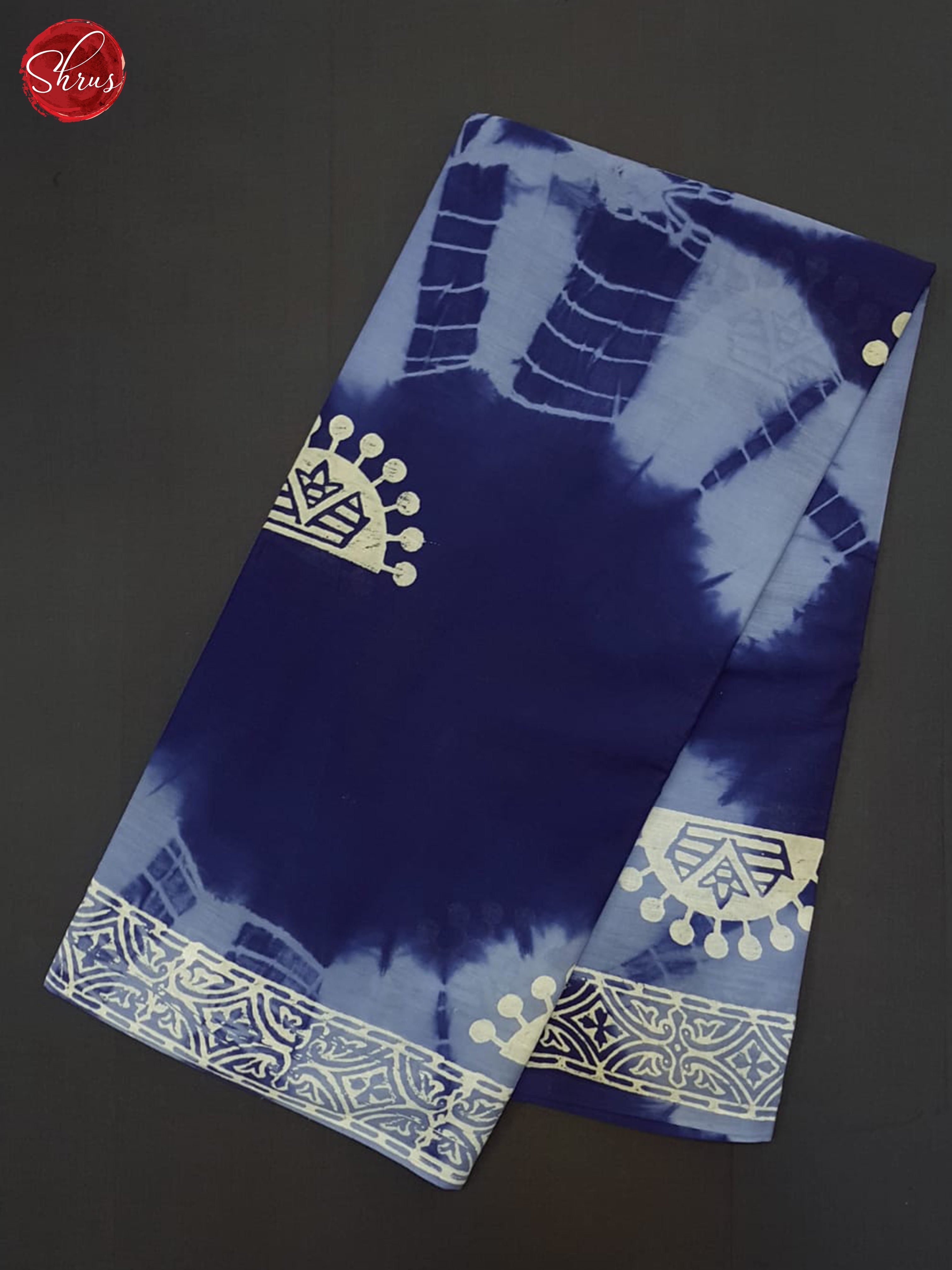 Blue - Jaipur cotton Saree - Shop on ShrusEternity.com