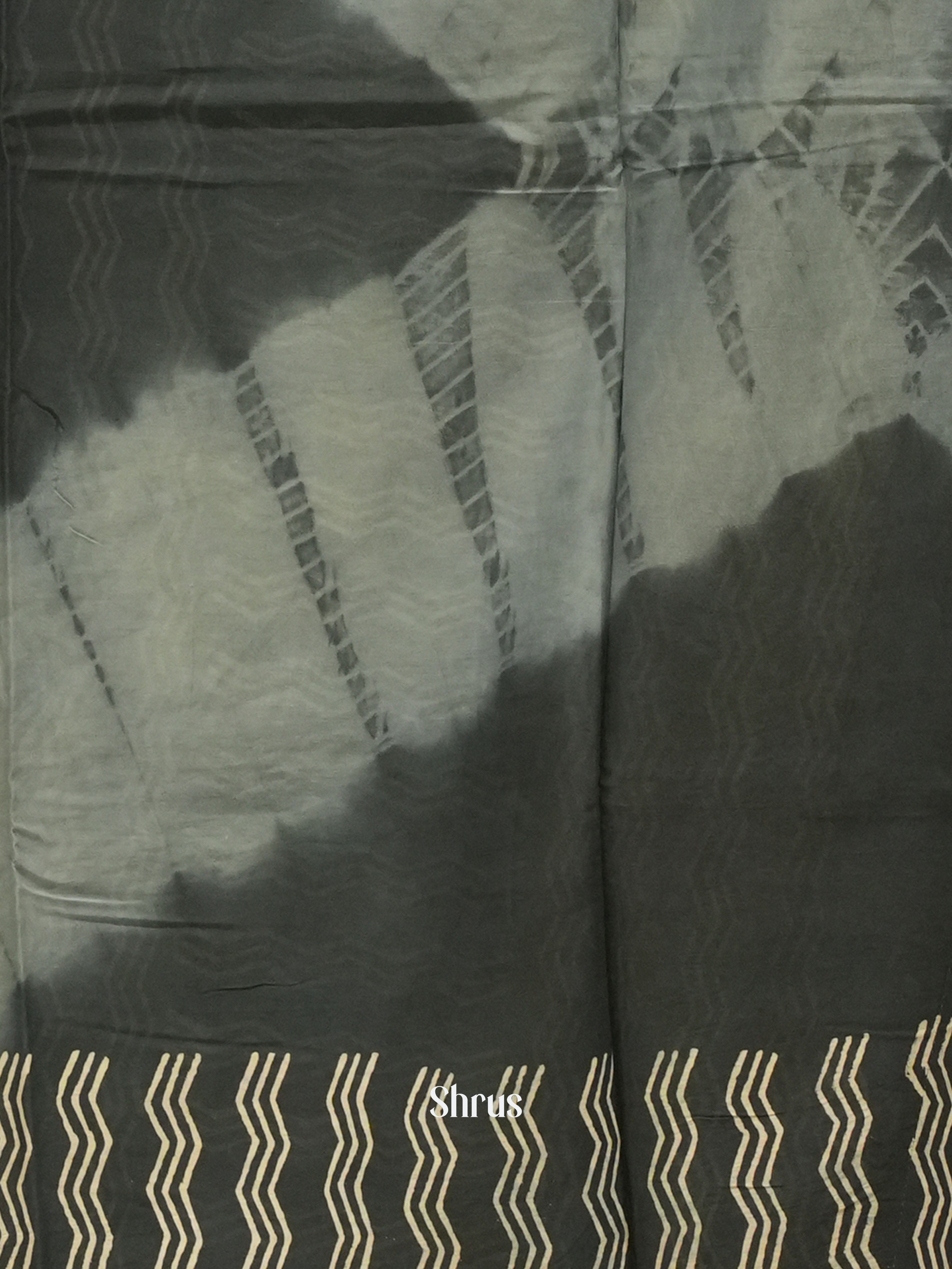 Black & Grey - Jaipur cotton Saree - Shop on ShrusEternity.com