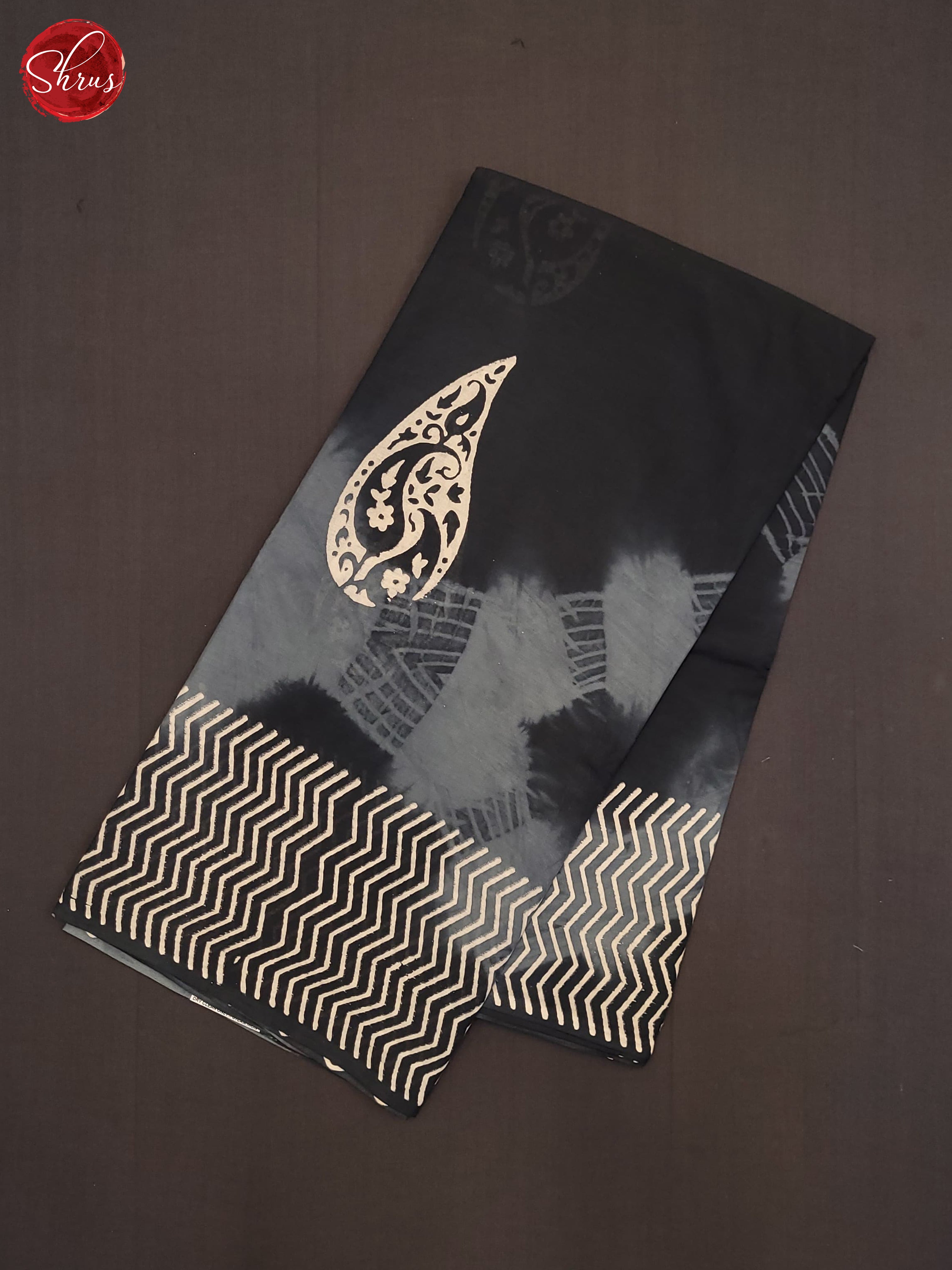 Black & Grey - Jaipur cotton Saree - Shop on ShrusEternity.com