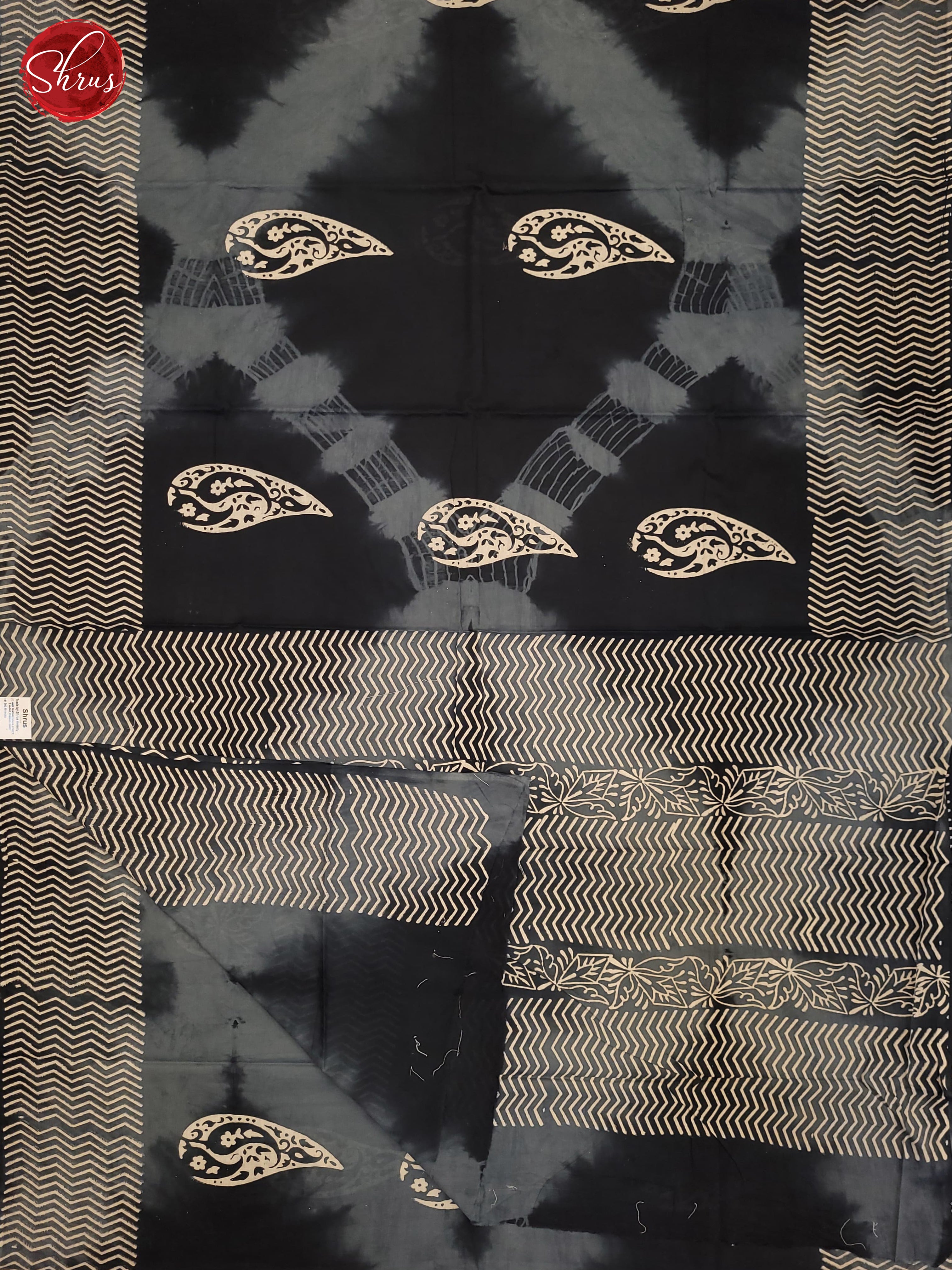 Black & Grey - Jaipur cotton Saree - Shop on ShrusEternity.com