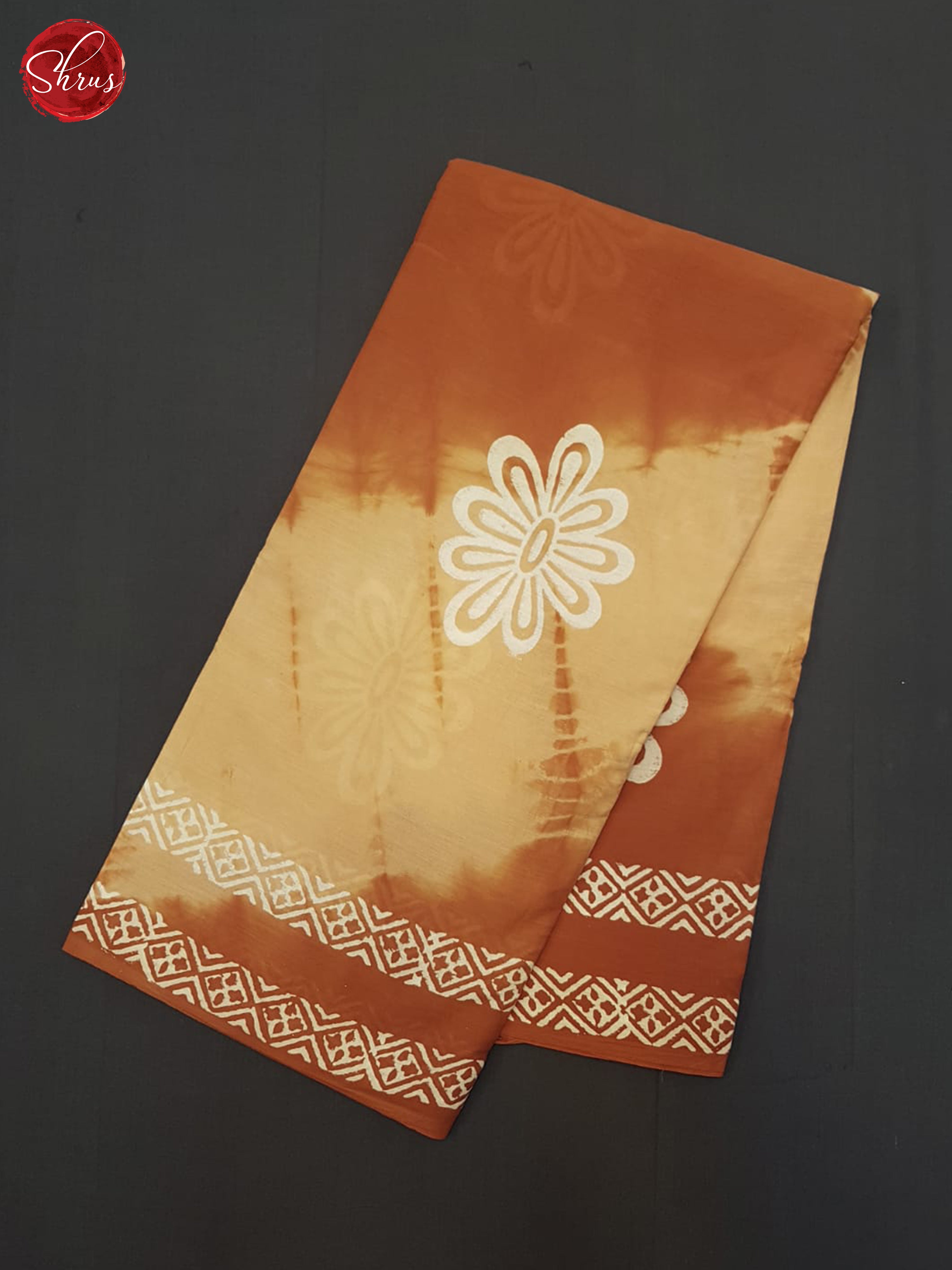 Beige & Brown - Jaipur cotton Saree - Shop on ShrusEternity.com