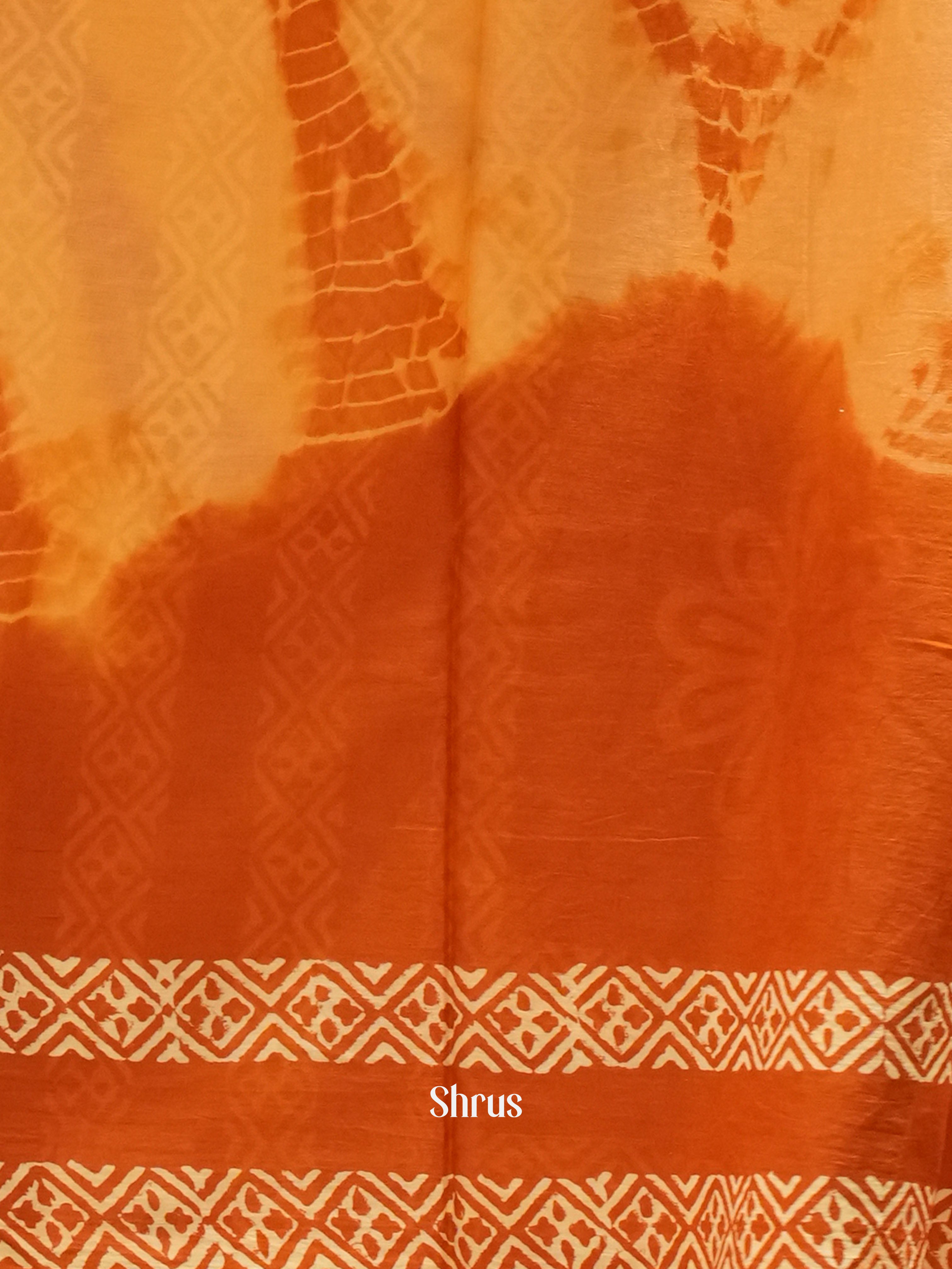 Beige & Brown - Jaipur cotton Saree - Shop on ShrusEternity.com