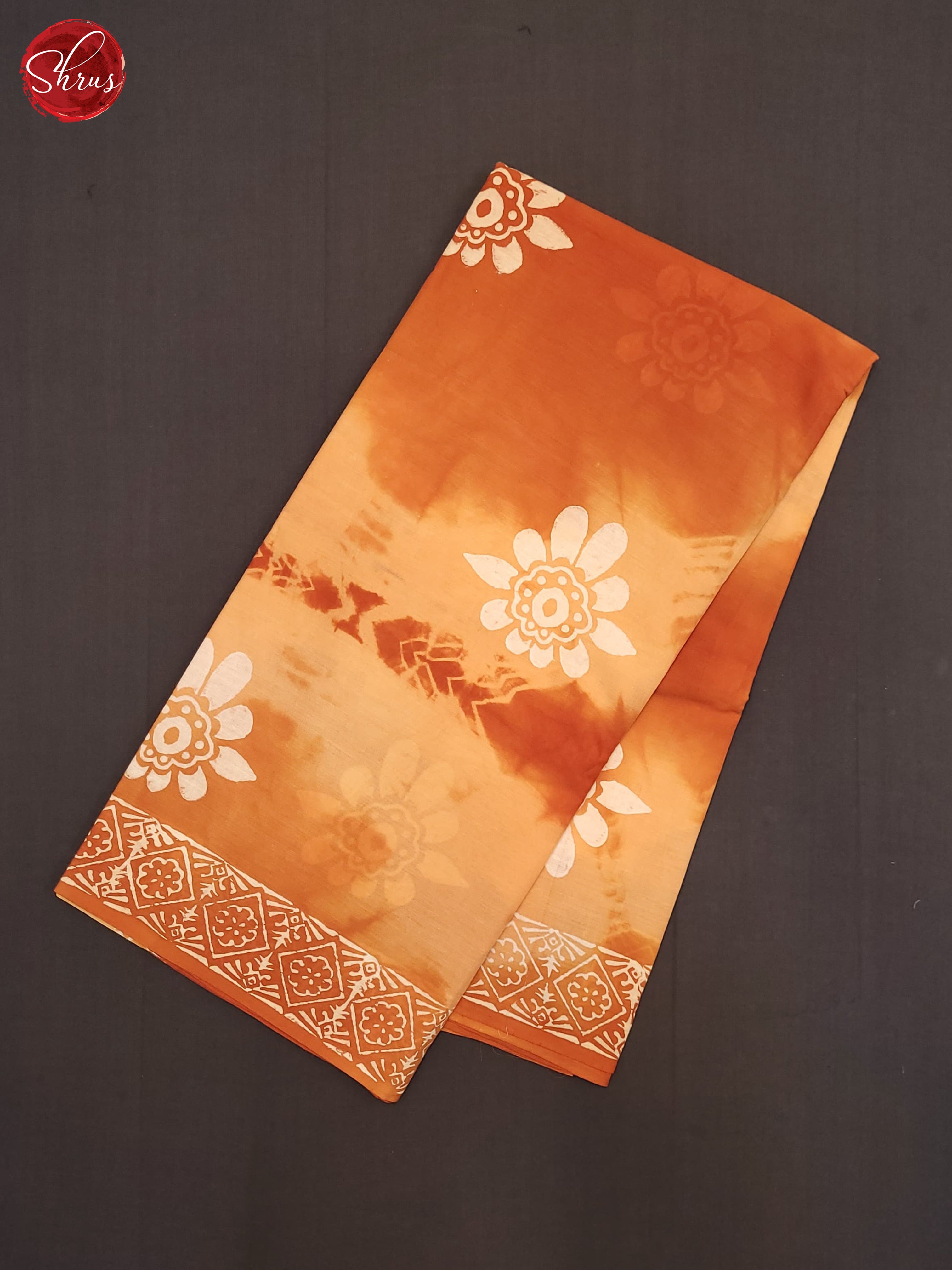 Beige & Brown - Jaipur cotton Saree - Shop on ShrusEternity.com