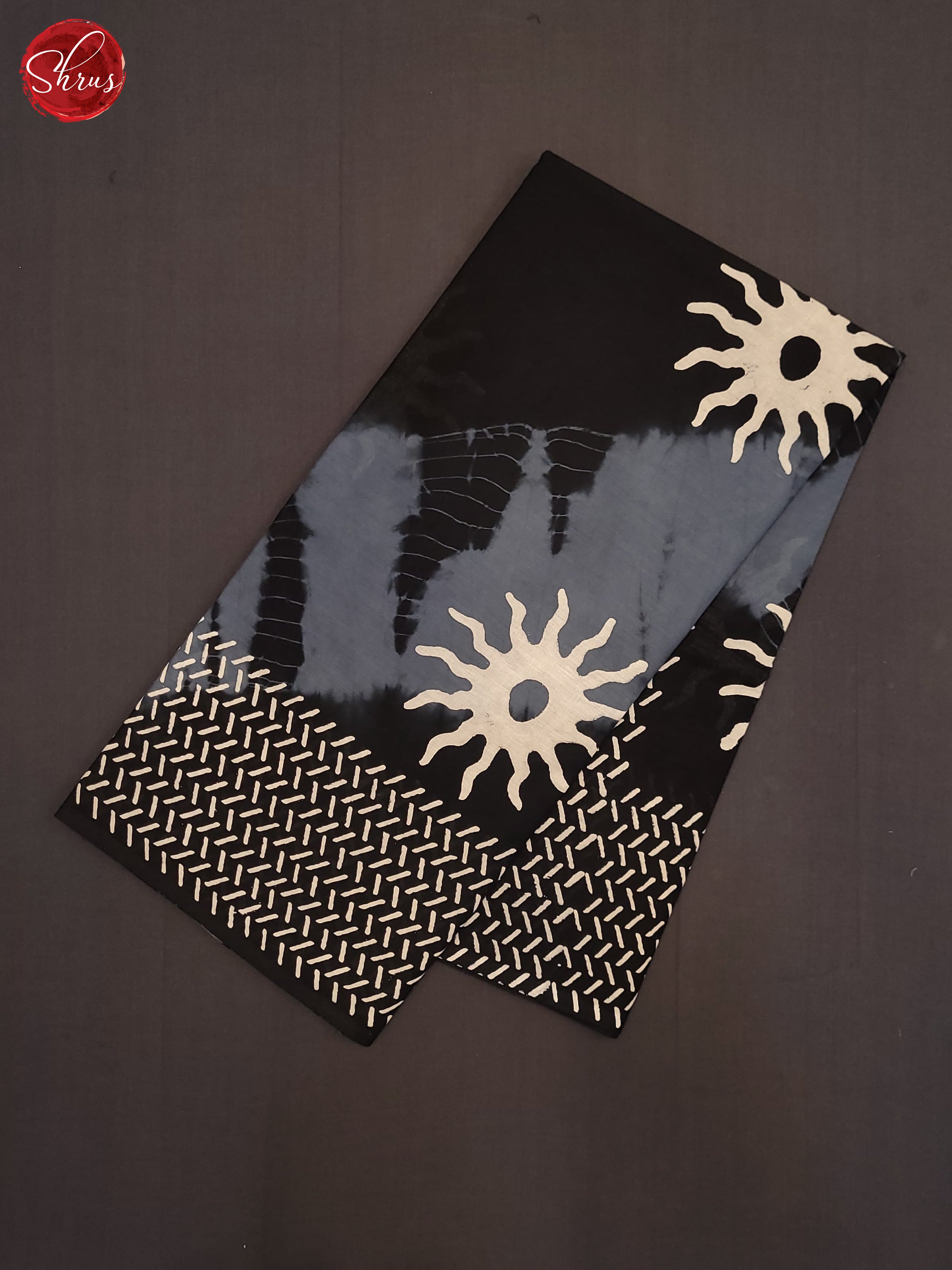 Black & Grey - Jaipur cotton Saree - Shop on ShrusEternity.com