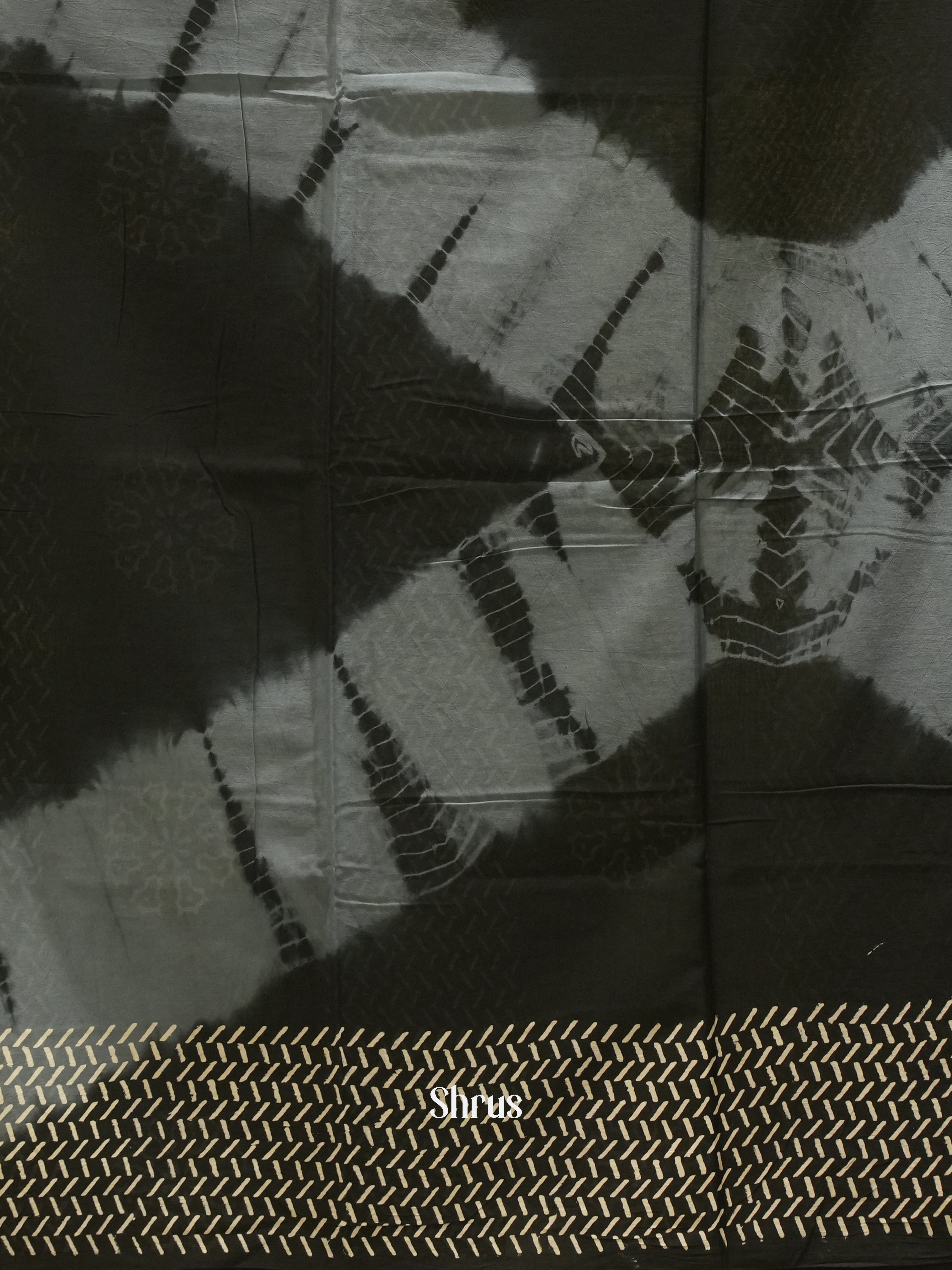 Black & Grey - Jaipur cotton Saree - Shop on ShrusEternity.com