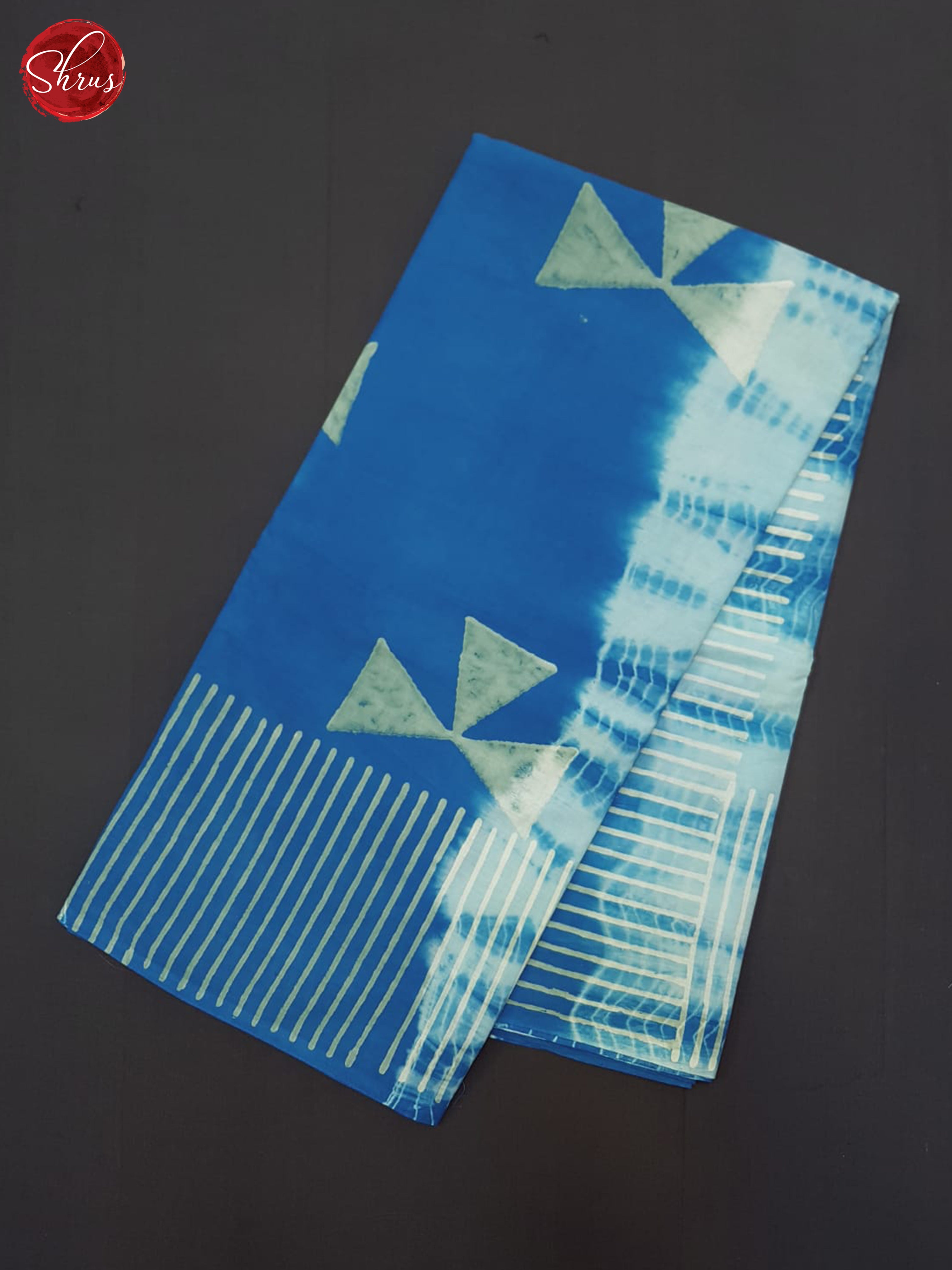 Blue & White - Jaipur cotton Saree - Shop on ShrusEternity.com