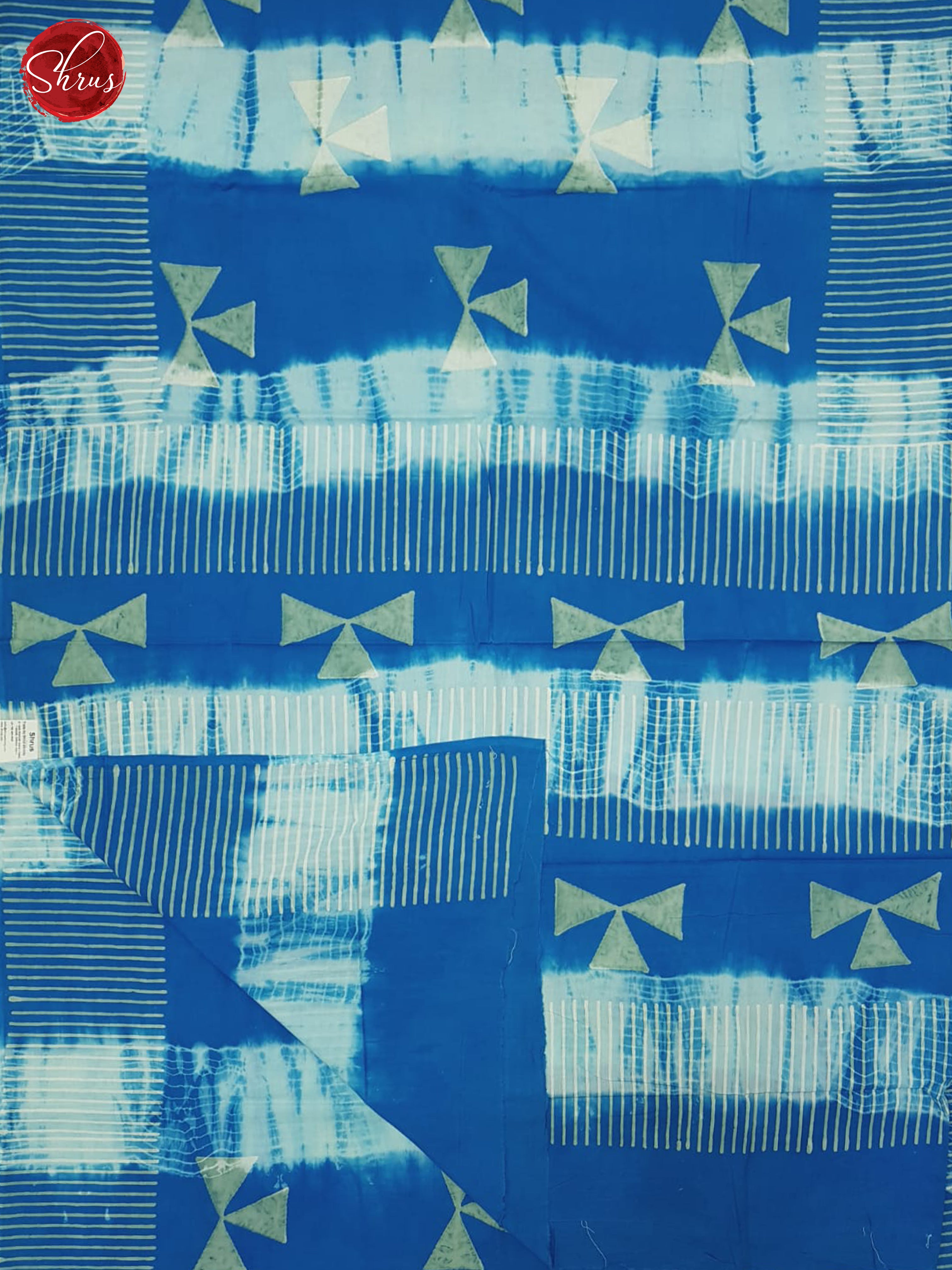 Blue & White - Jaipur cotton Saree - Shop on ShrusEternity.com