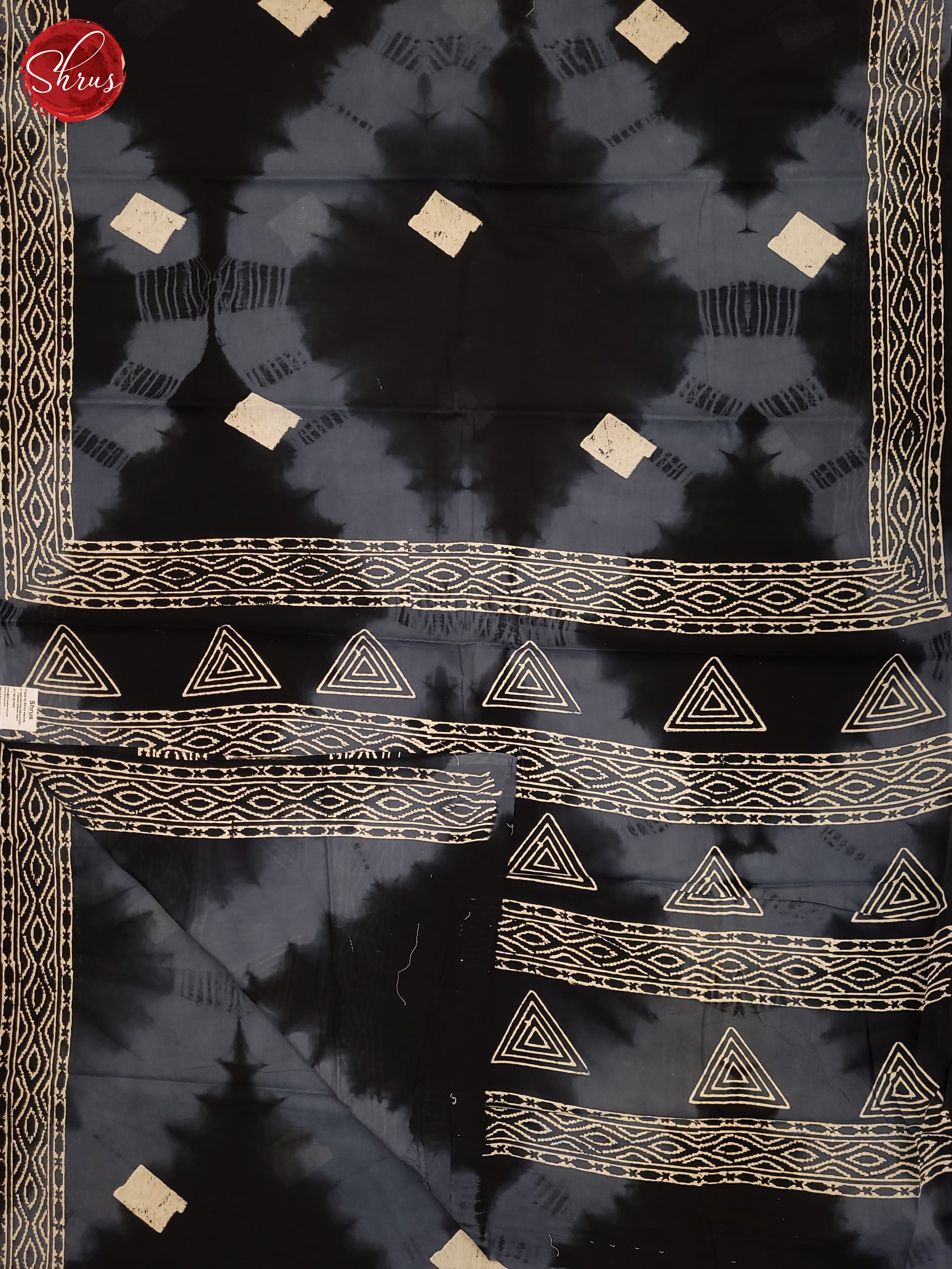 Black & Grey - Jaipur cotton Saree - Shop on ShrusEternity.com