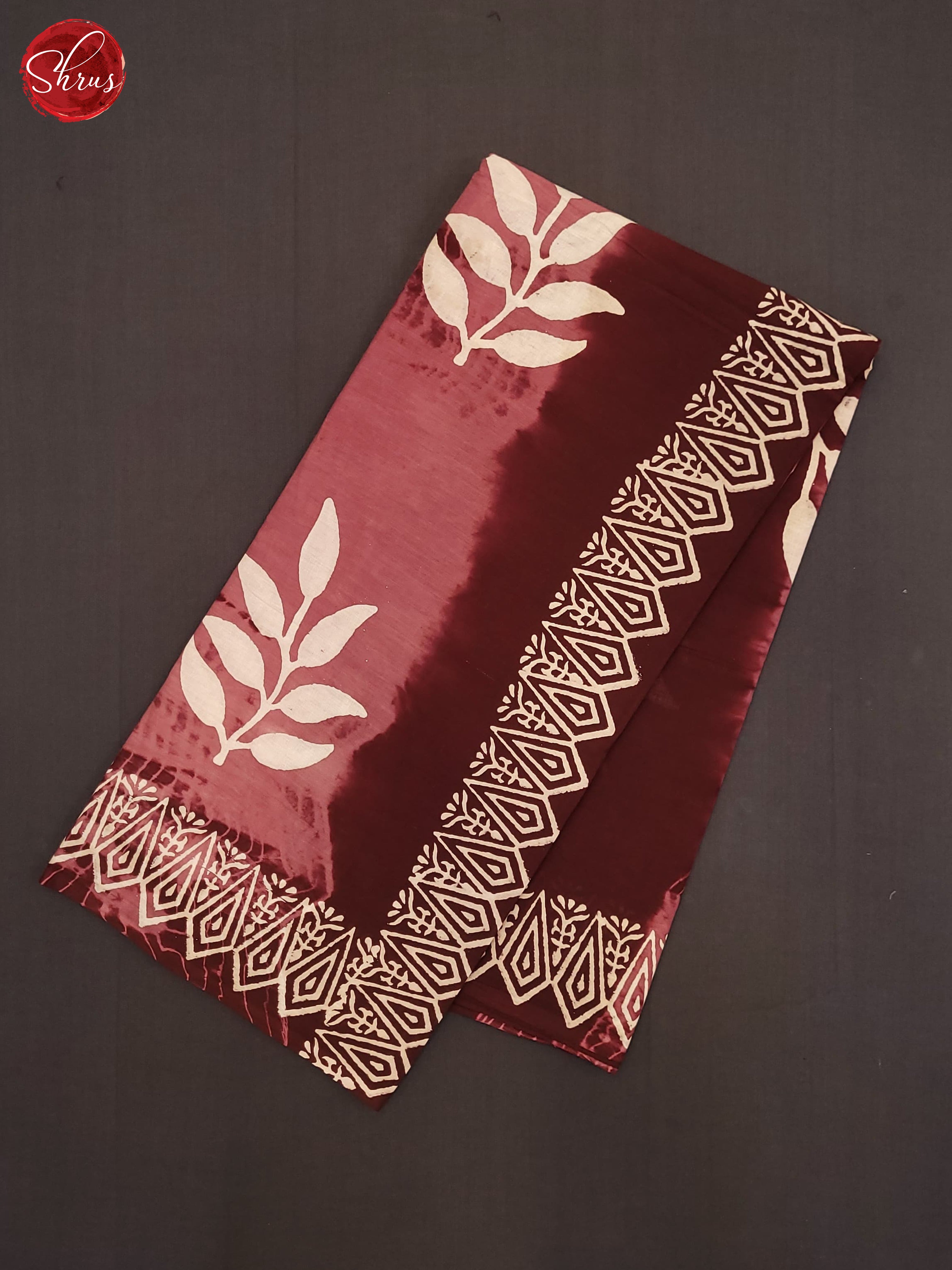 Araku Maroon - Jaipur cotton Saree - Shop on ShrusEternity.com