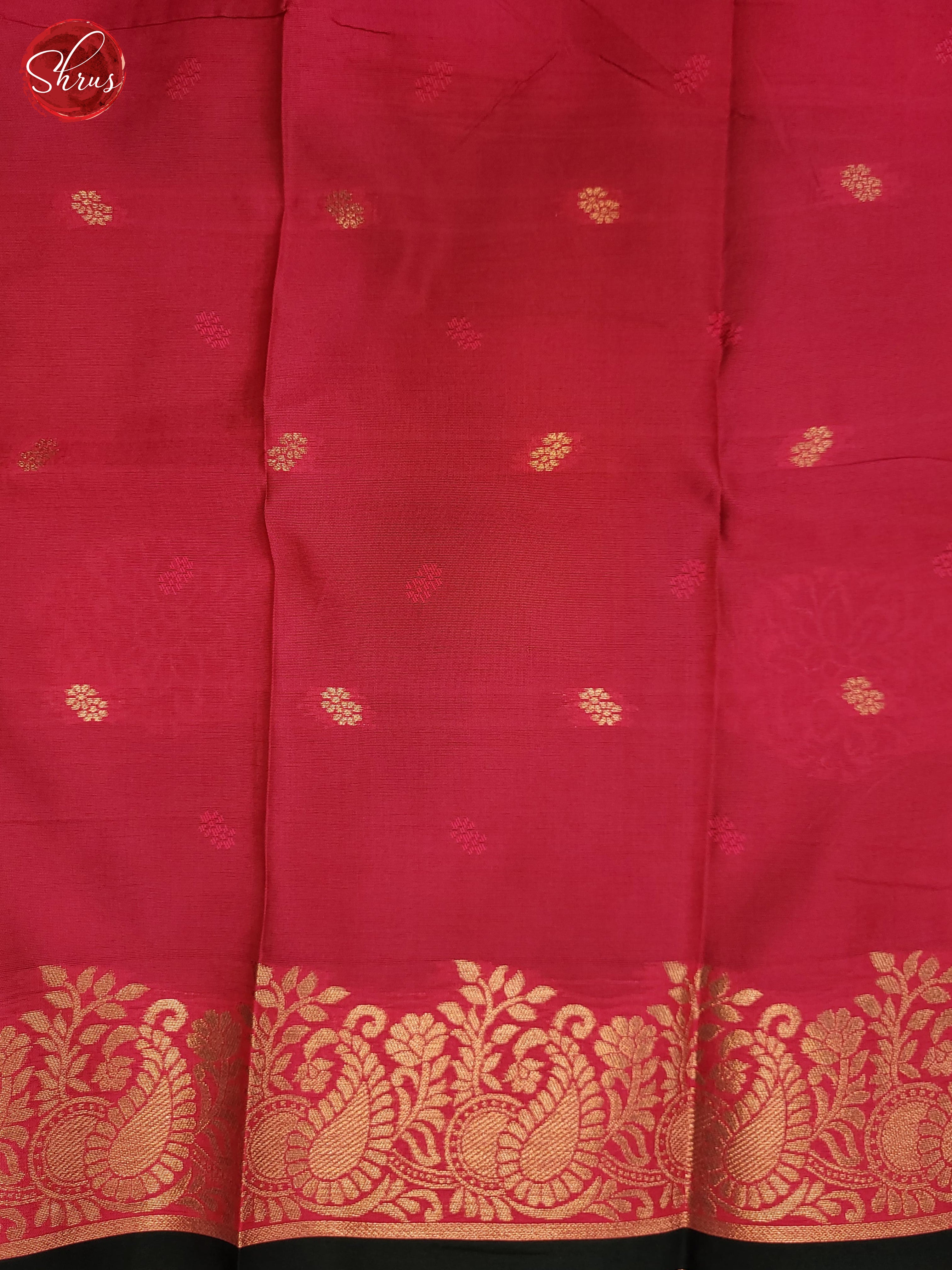 Bottle Green & Pink - Semi Softsilk Saree - Shop on ShrusEternity.com
