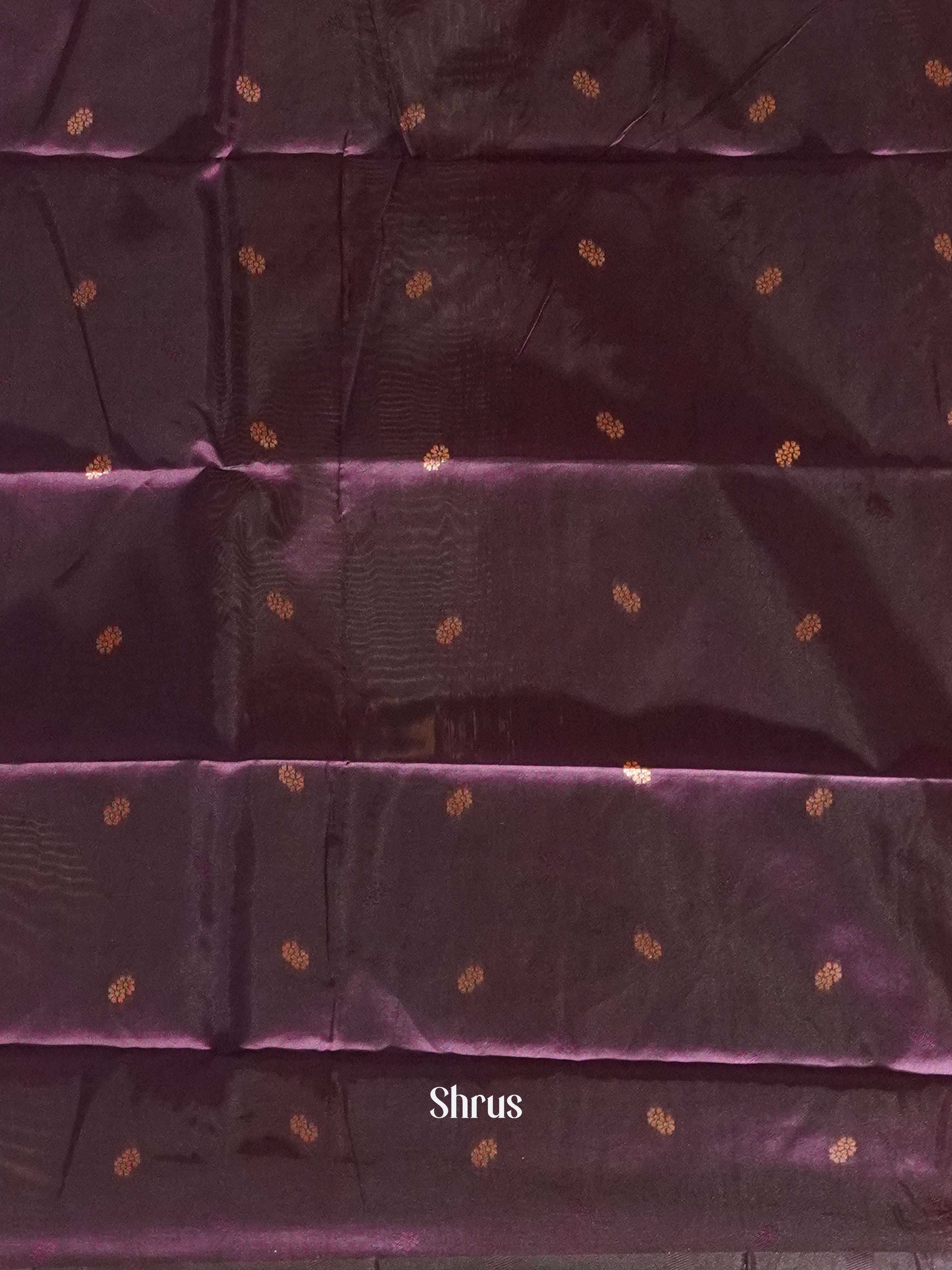 Blue& Wine - Semi Softsilk Saree - Shop on ShrusEternity.com