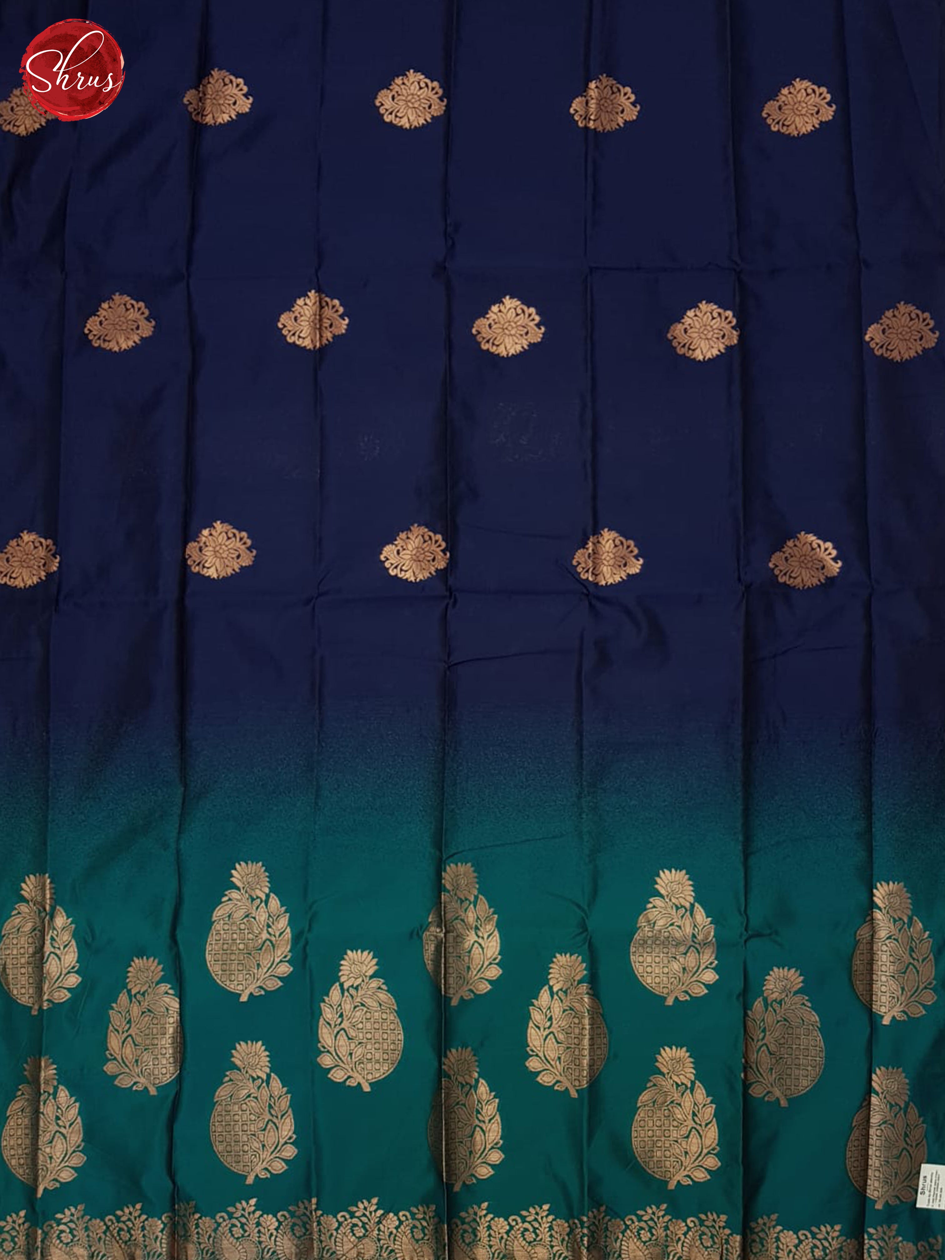 Blue & Green- Semi Softsilk Saree - Shop on ShrusEternity.com