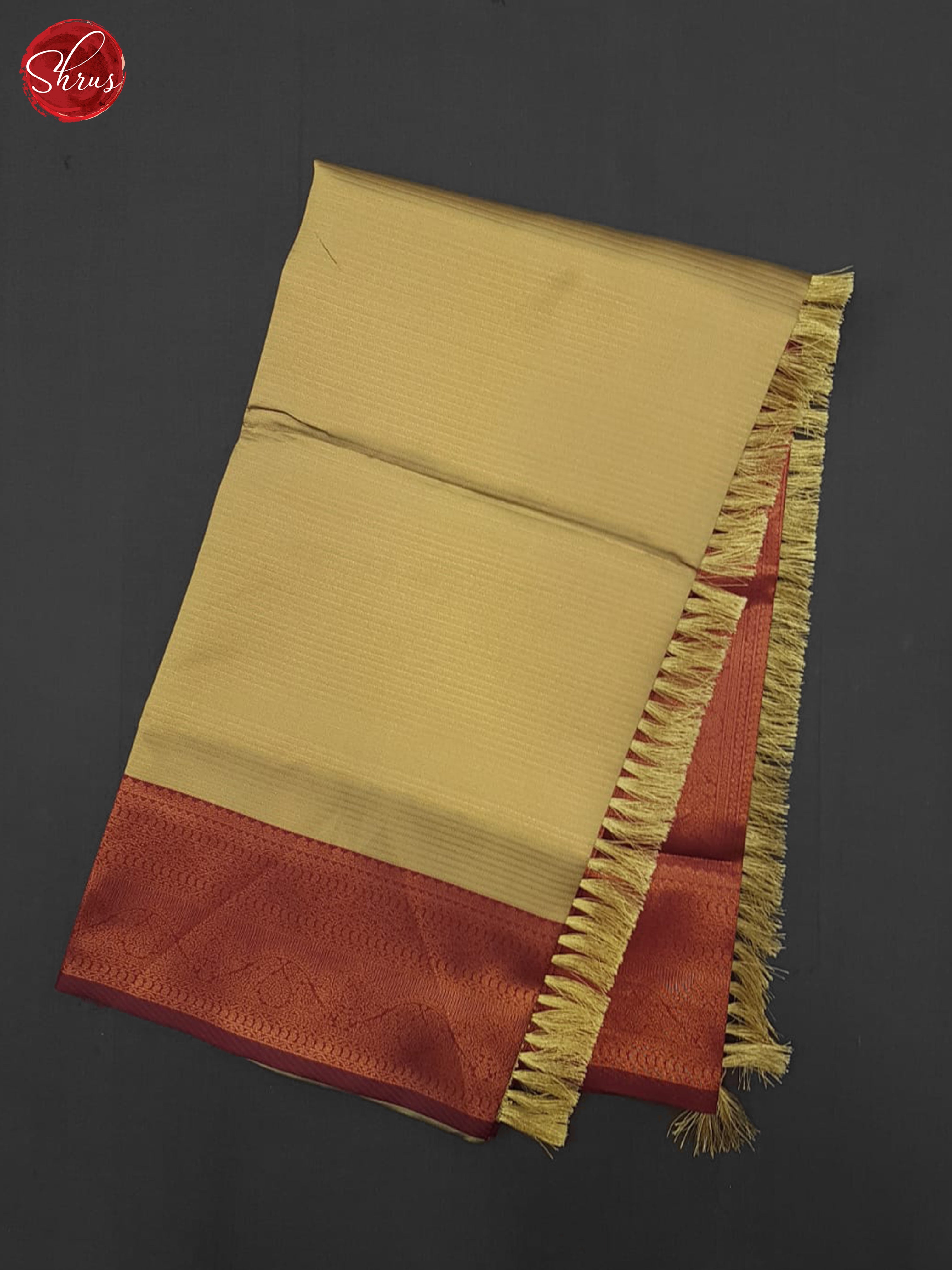 Beige & Brown- Semi Kanchipuram Saree - Shop on ShrusEternity.com