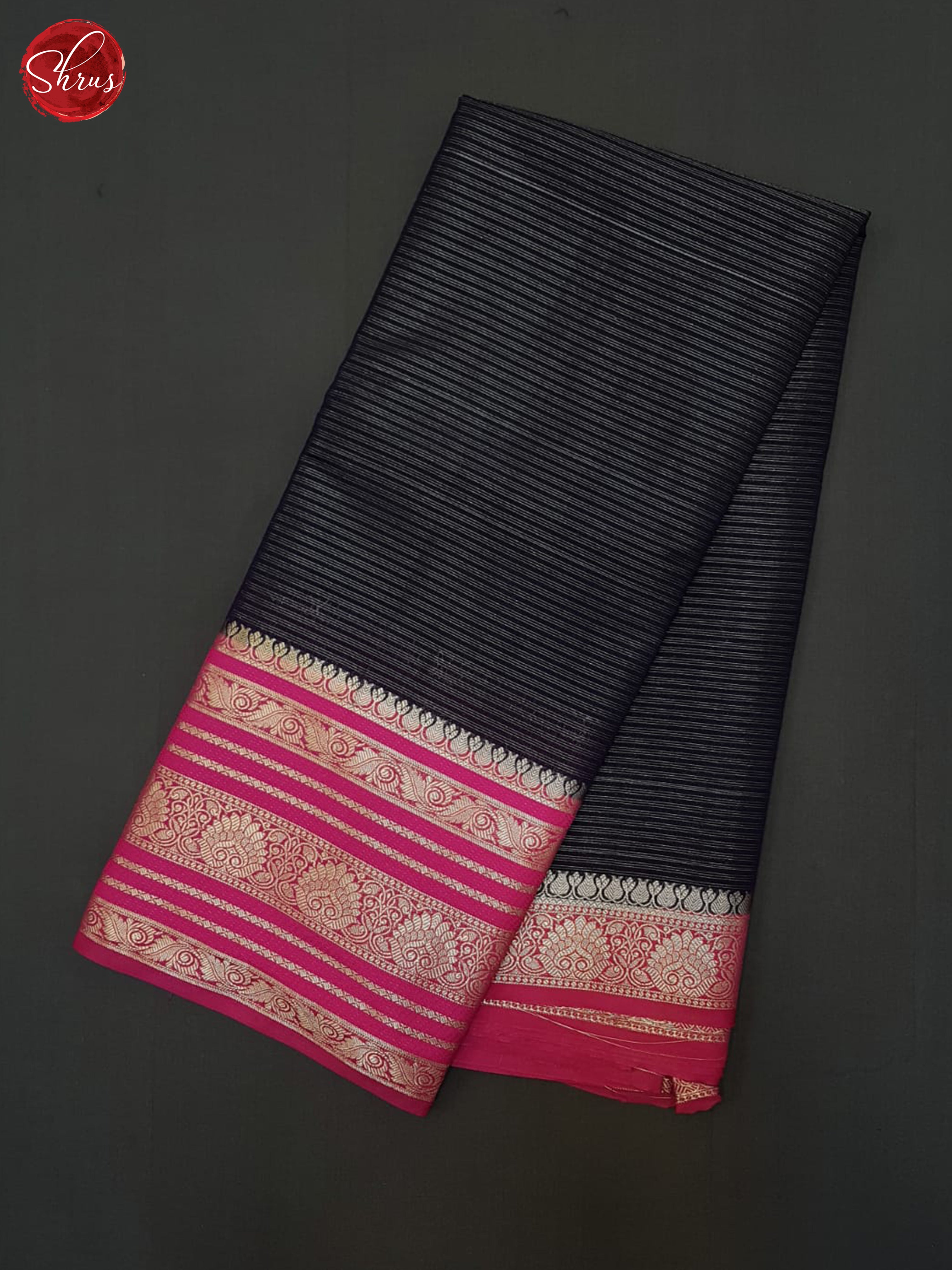 Blue & Pink - Semi Dupion Saree - Shop on ShrusEternity.com