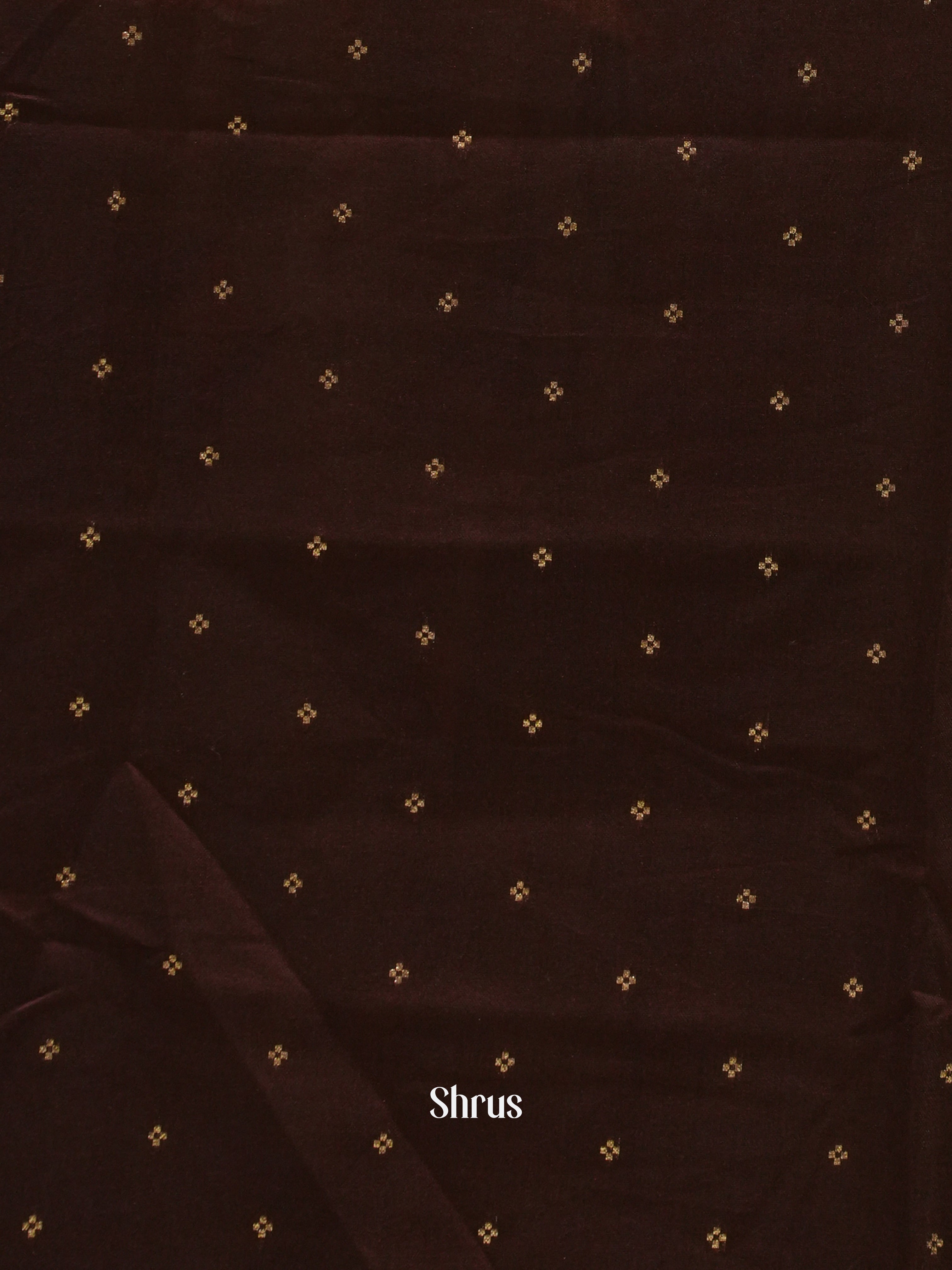 Blue & Brown - Semi Crepe Saree - Shop on ShrusEternity.com