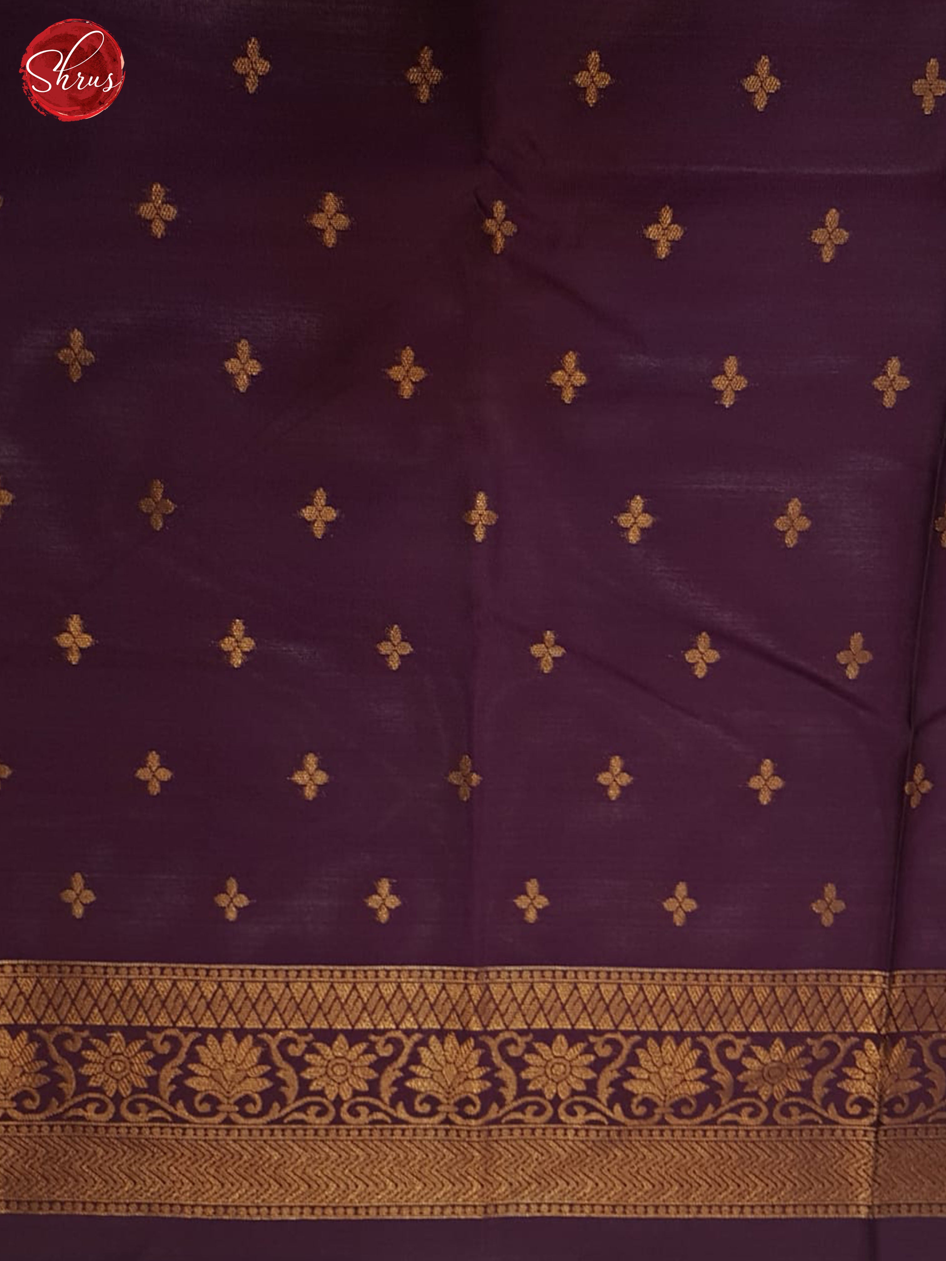 Blue And Wine‐ Semi Soft Silk Saree - Shop on ShrusEternity.com