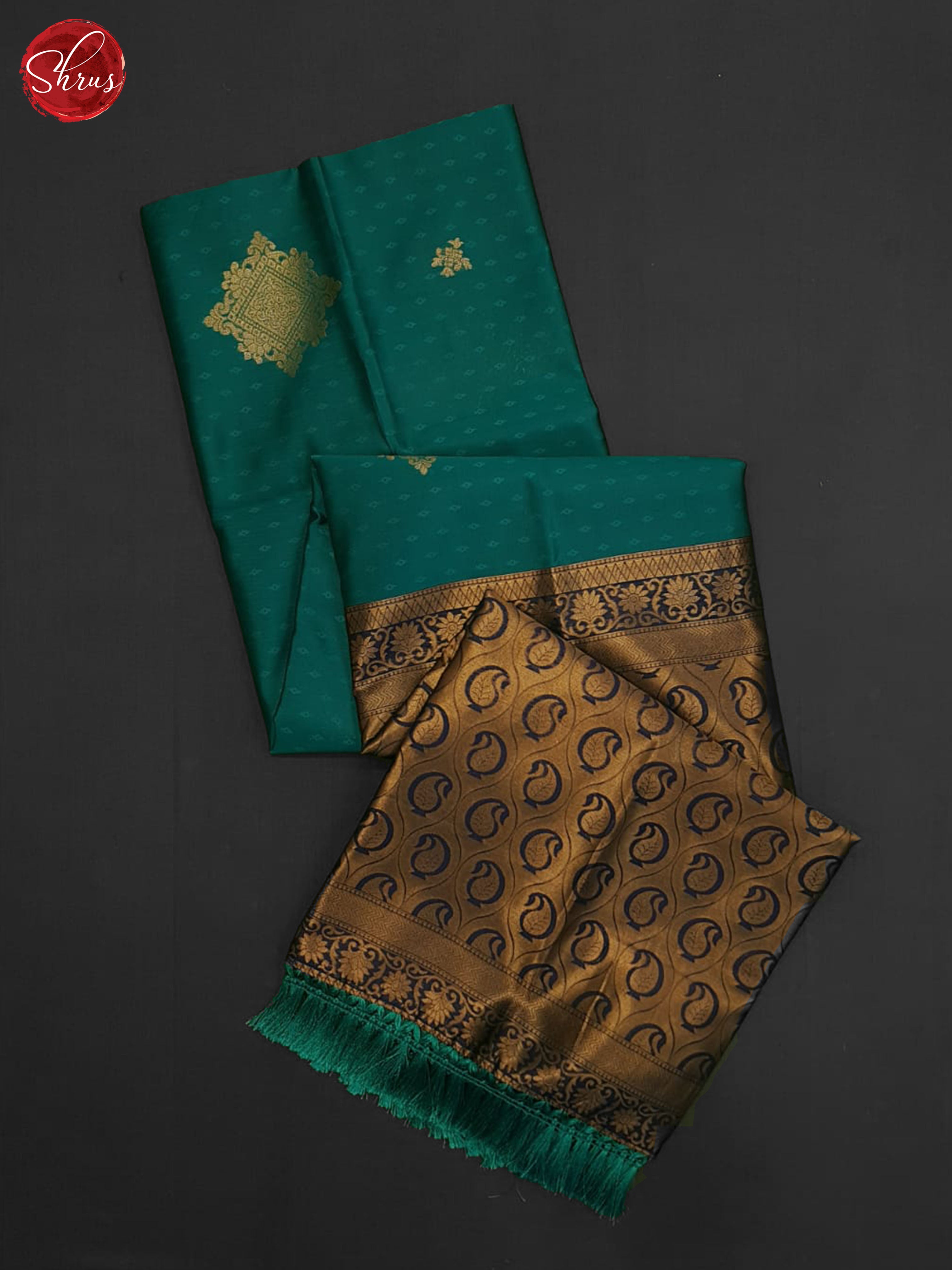 Green And Blue- Semi Soft Silk Saree - Shop on ShrusEternity.com
