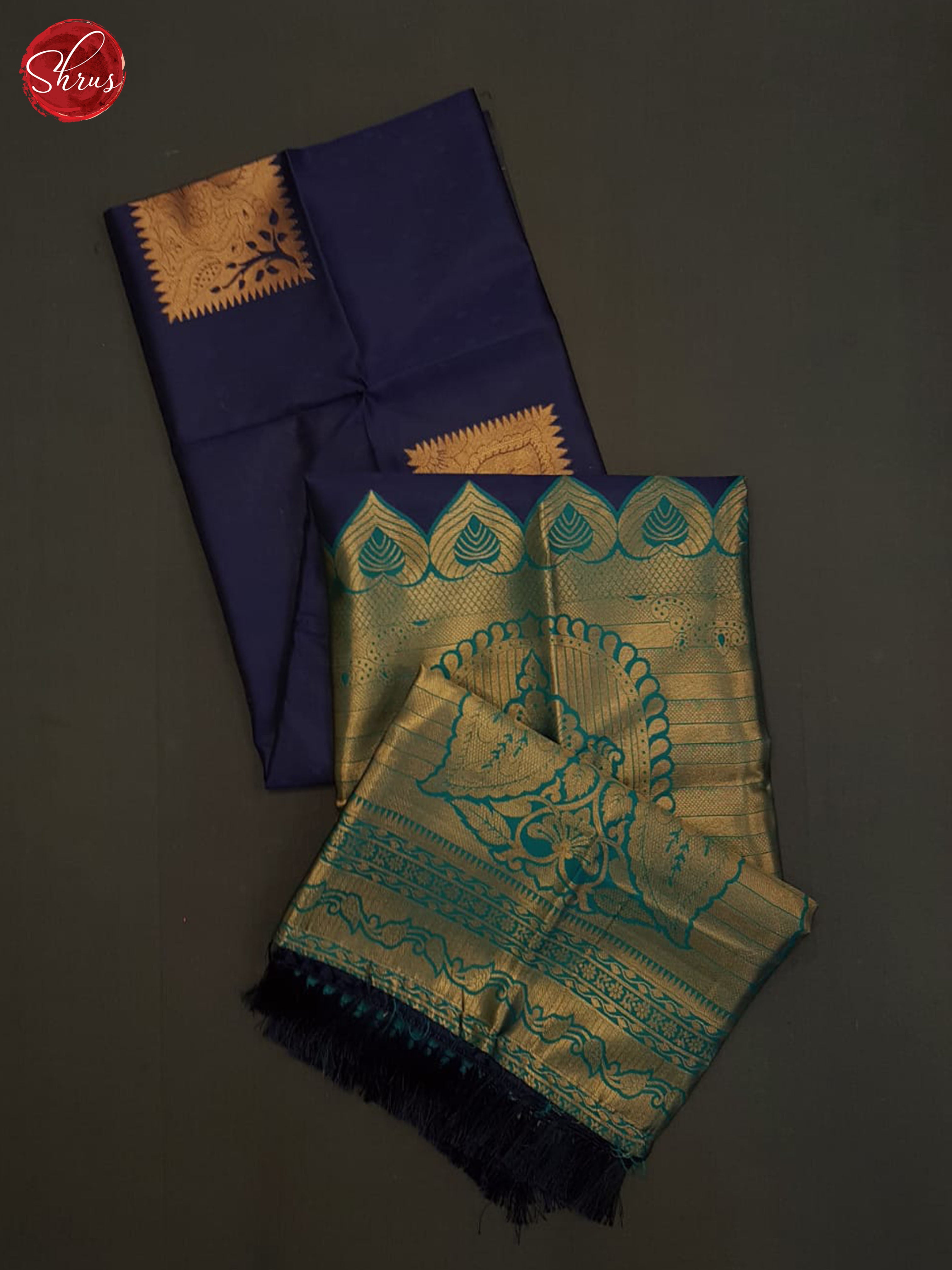 Blue And Green- Semi Soft silk Saree - Shop on ShrusEternity.com