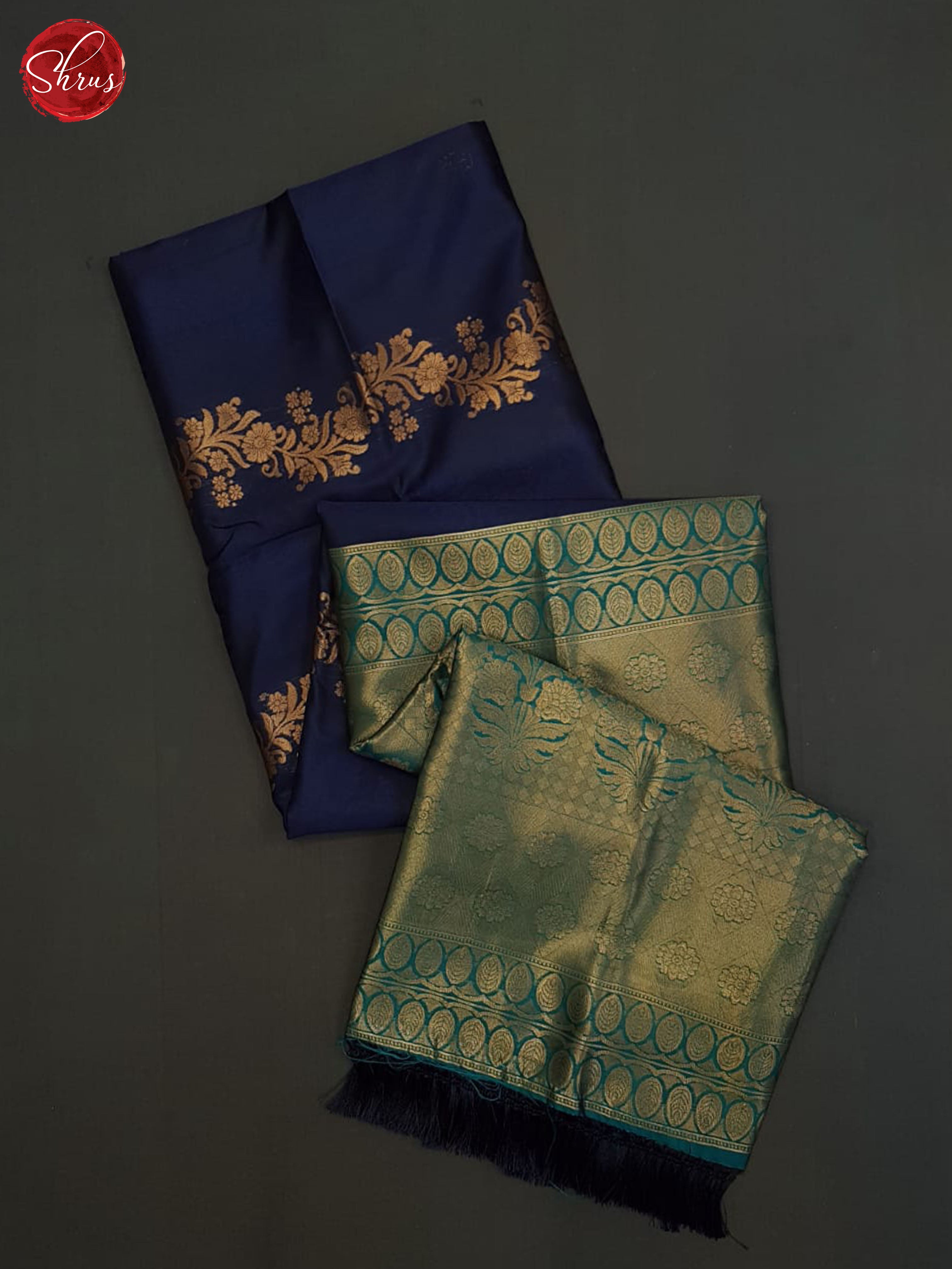 Blue And Green-Semi soft silk saree - Shop on ShrusEternity.com