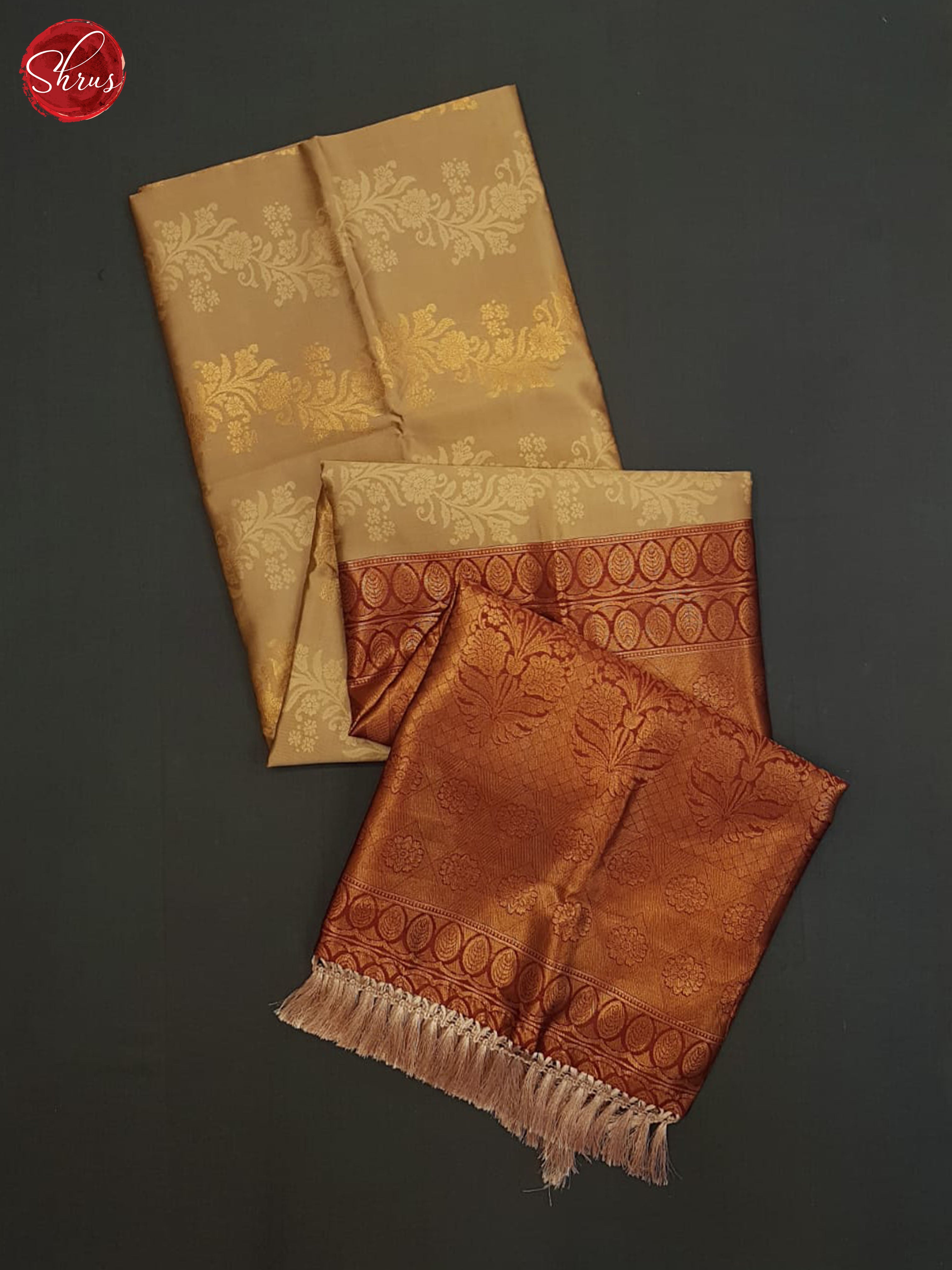 Brown And Araku Maroon-Semi soft silk saree - Shop on ShrusEternity.com
