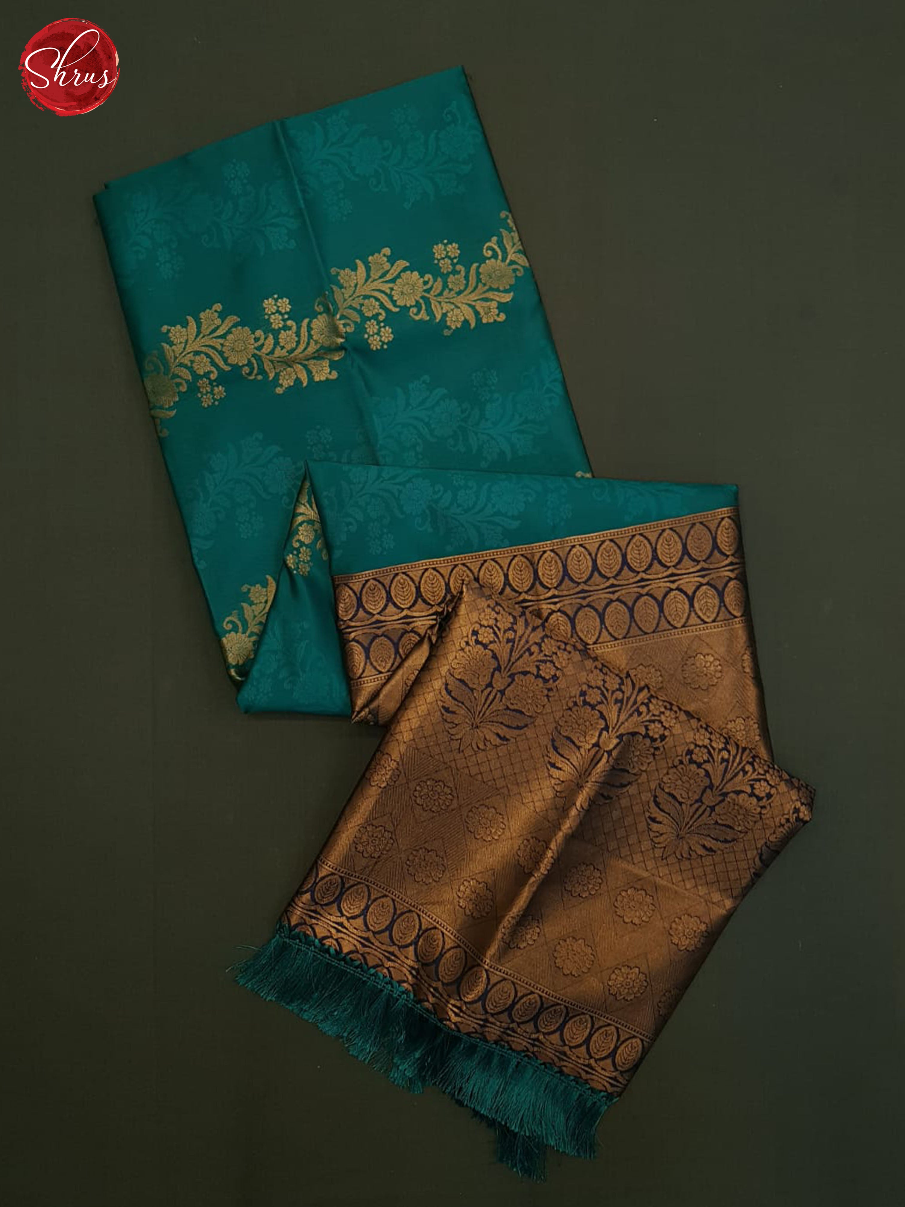 Green And Blue- Semi soft silk saree - Shop on ShrusEternity.com
