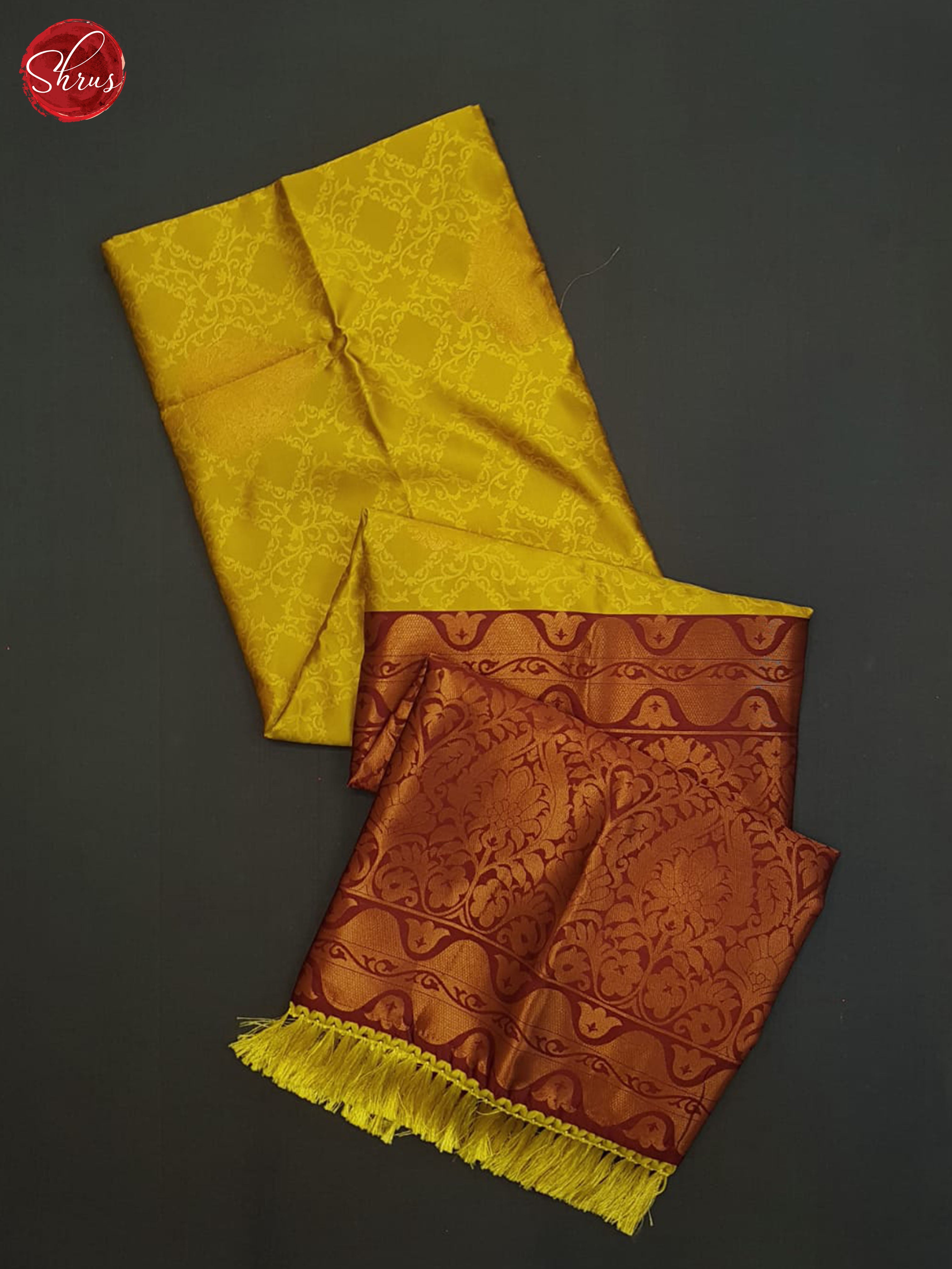 Mustard And Araku Maroon- semi Soft Silk Saree - Shop on ShrusEternity.com