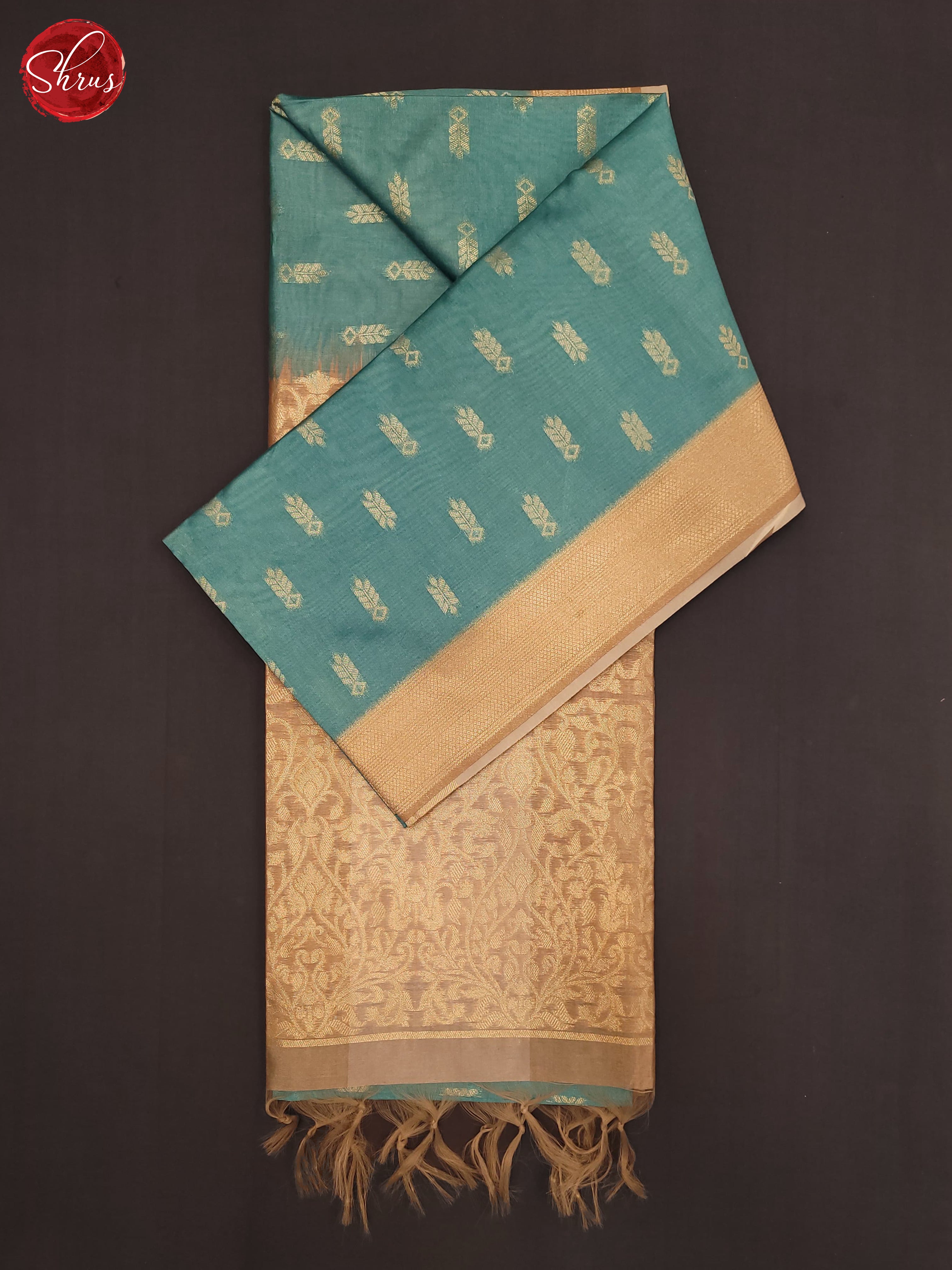 Blue & Beige - Semi Tussar Saree - Shop on ShrusEternity.com