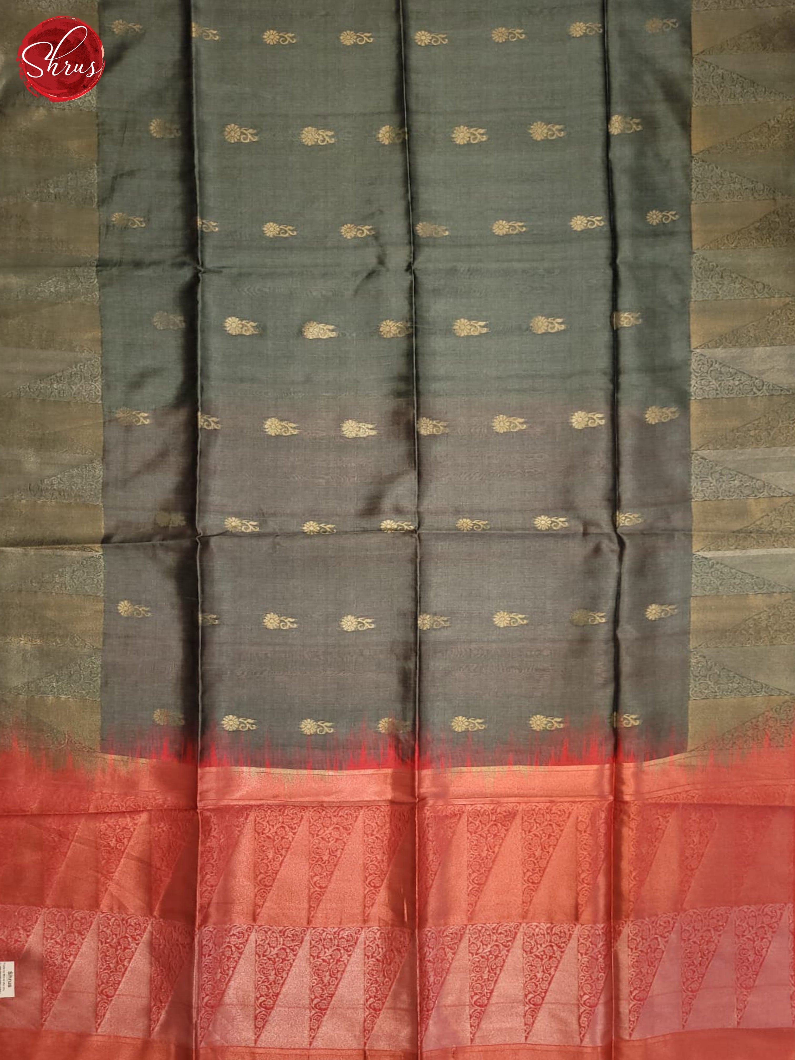 Grey and pink- Semi Tussar Saree - Shop on ShrusEternity.com