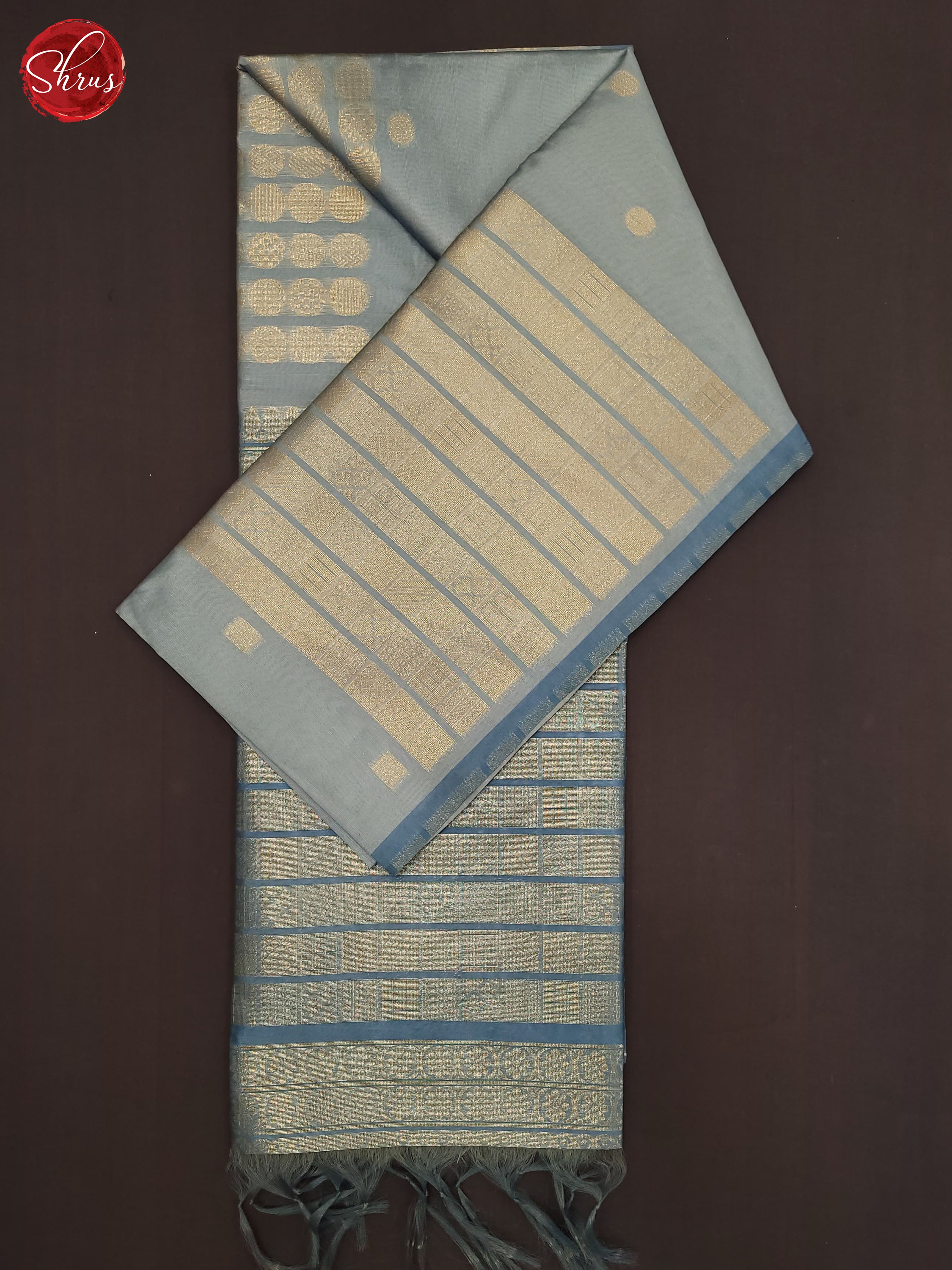 Blue (SIngle Tone)- Semi Tussar Saree - Shop on ShrusEternity.com