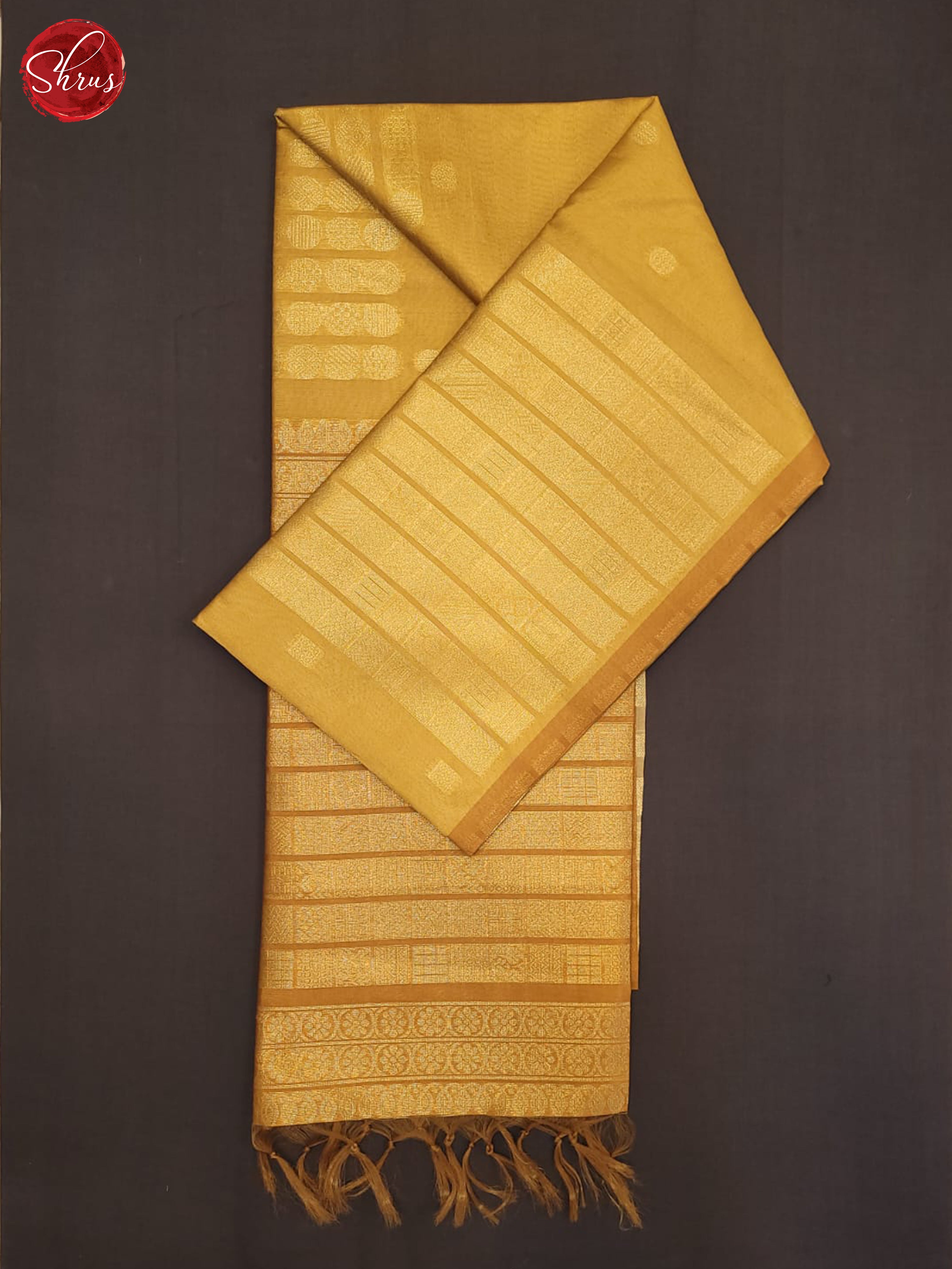 mustard(Single Tone)- Semi Tussar Saree - Shop on ShrusEternity.com