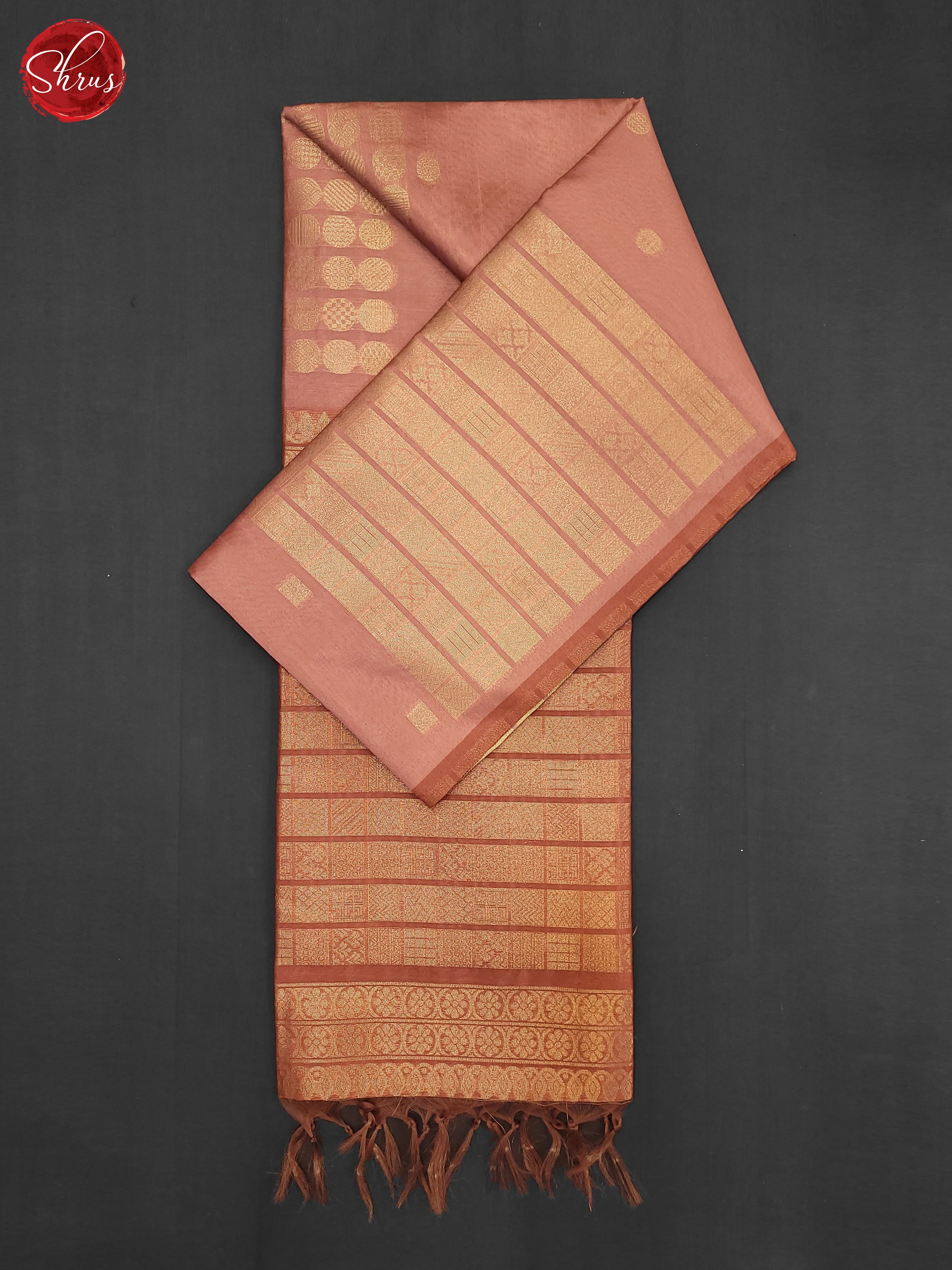 Onion Pink & Brown- Semi Tussar Saree - Shop on ShrusEternity.com