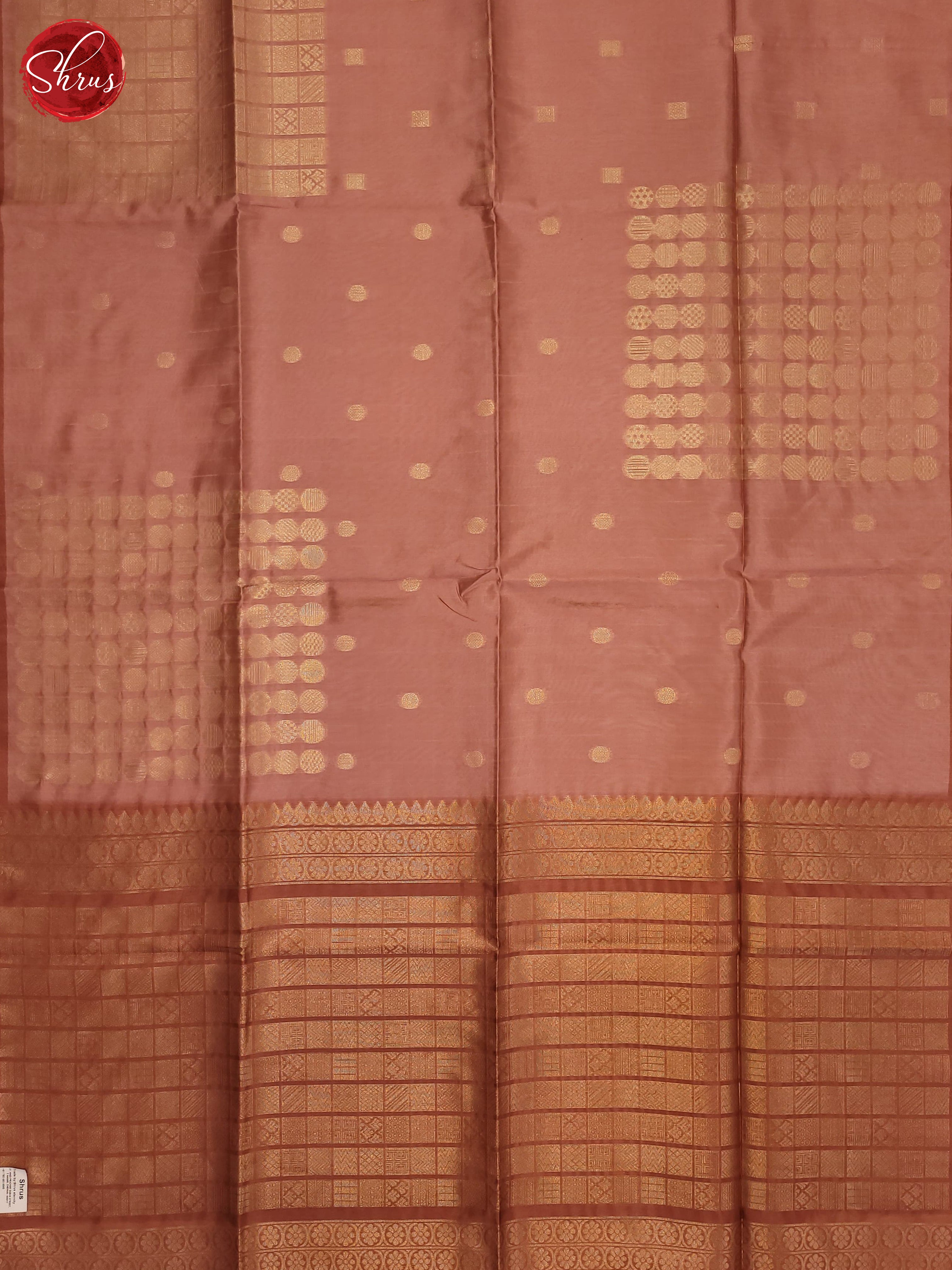 Onion Pink & Brown- Semi Tussar Saree - Shop on ShrusEternity.com