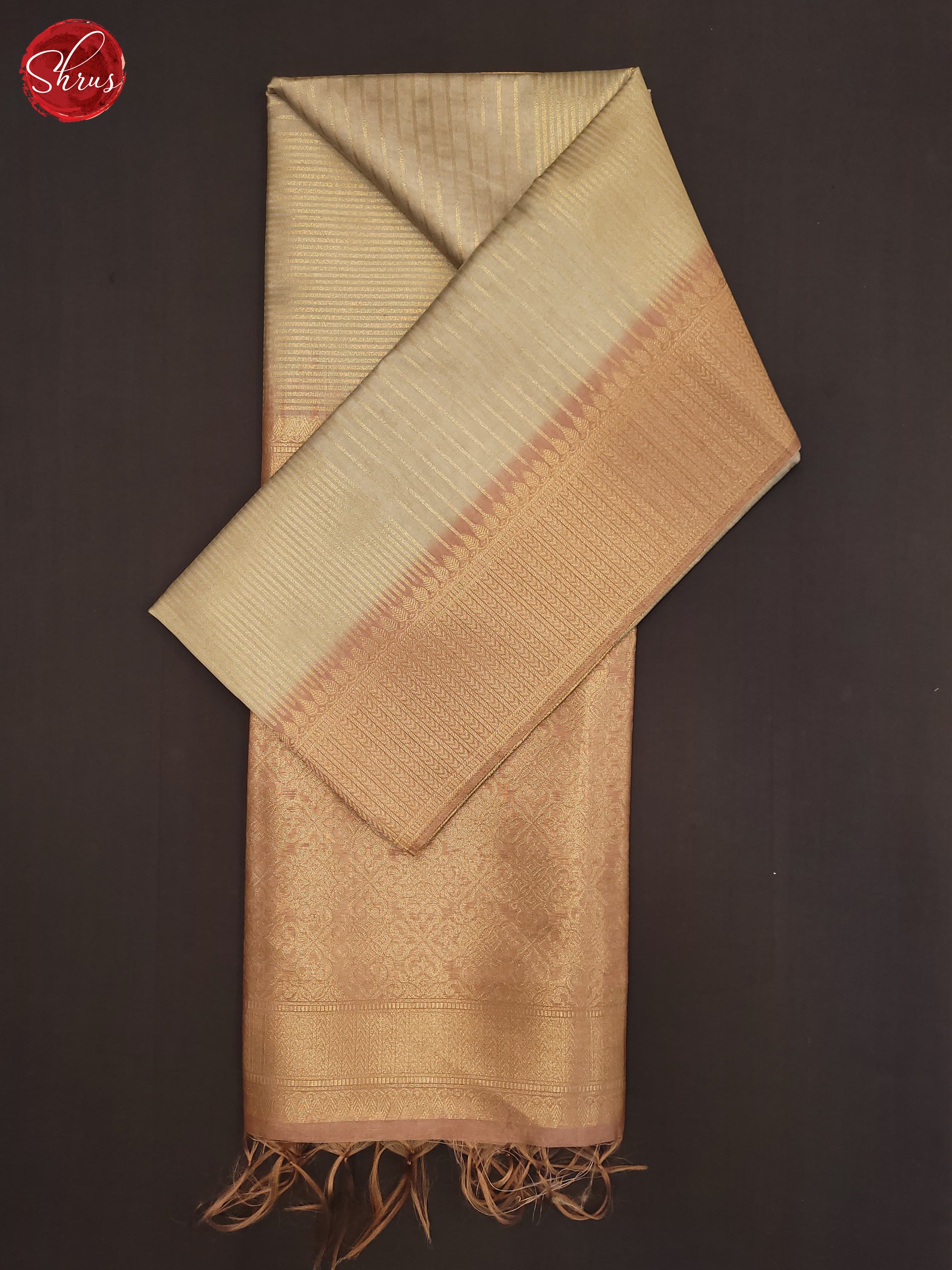 Grey & Brown - Semi Tussar Saree - Shop on ShrusEternity.com