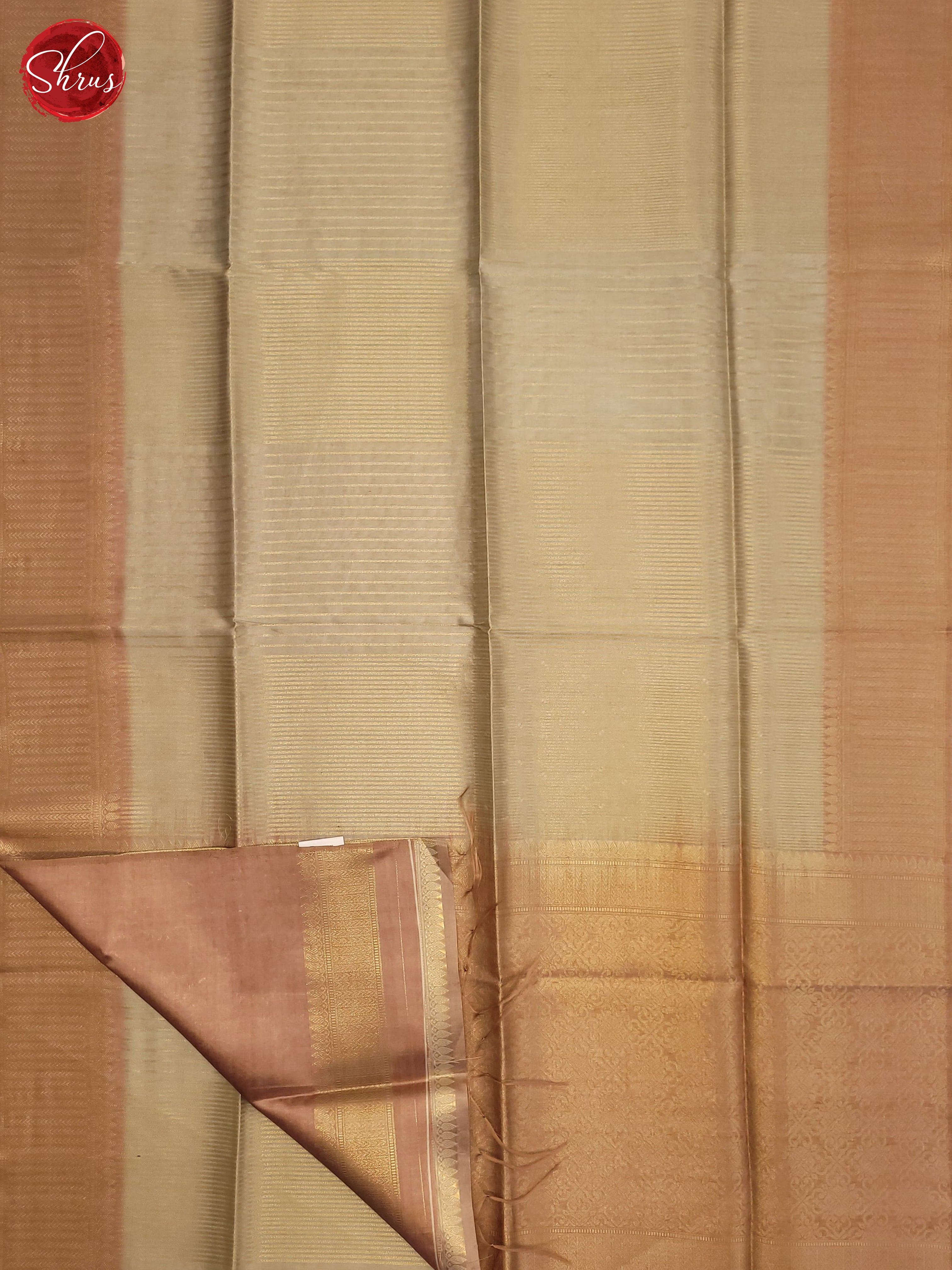 Grey & Brown - Semi Tussar Saree - Shop on ShrusEternity.com