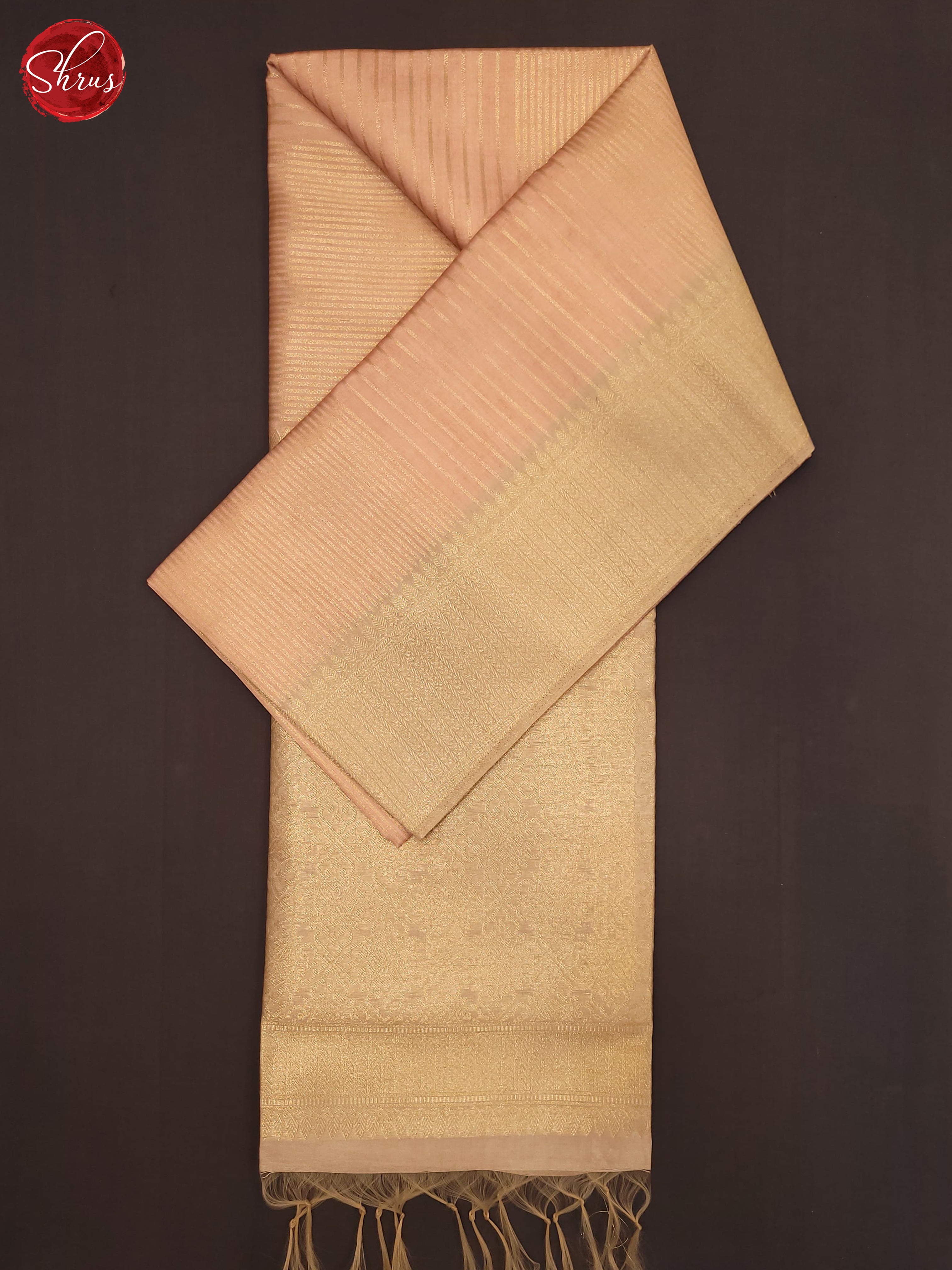 Peach & Grey- Semi Tussar Saree - Shop on ShrusEternity.com