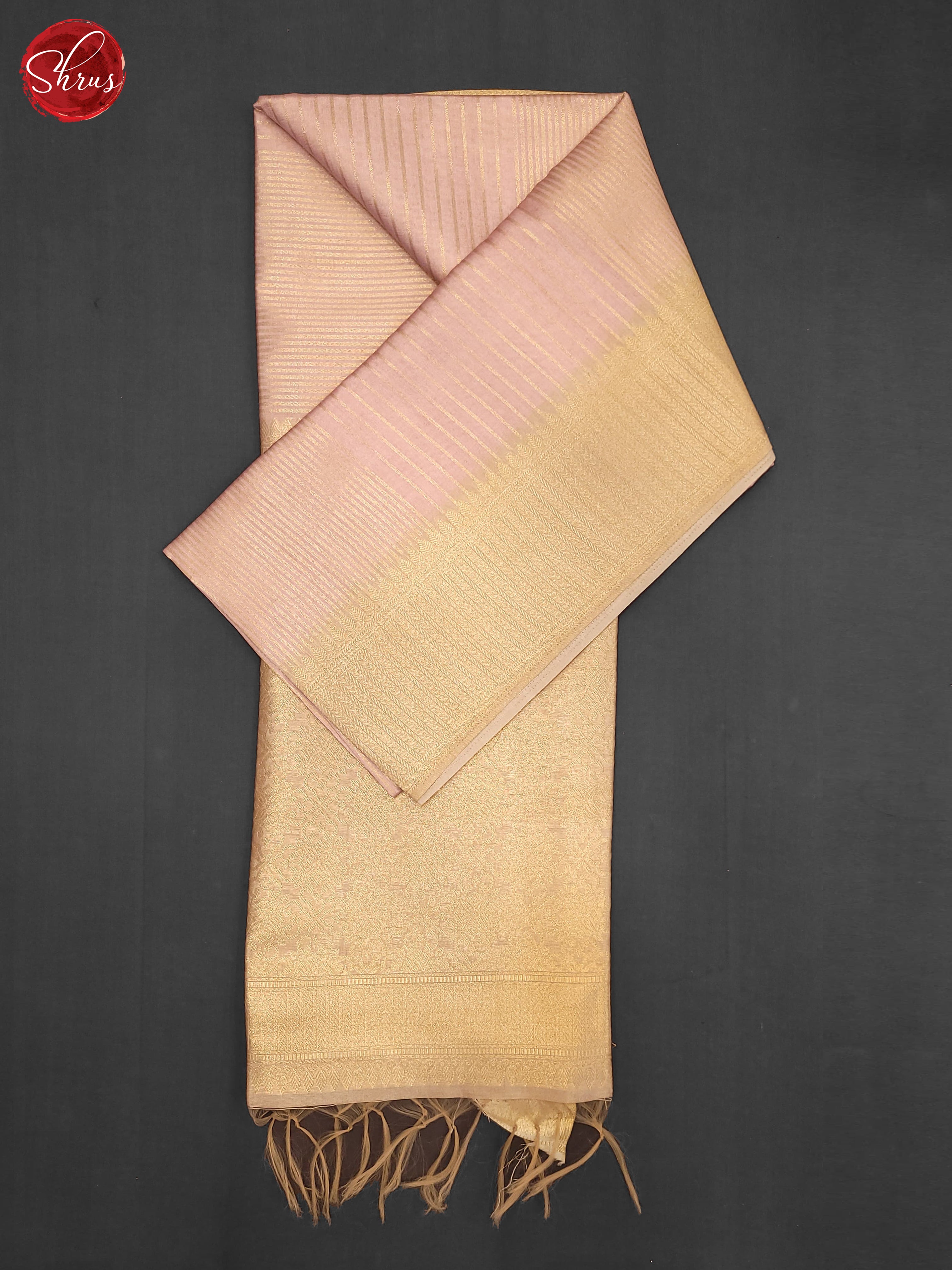 Baby Pink & Beige- Semi Tussar Saree - Shop on ShrusEternity.com