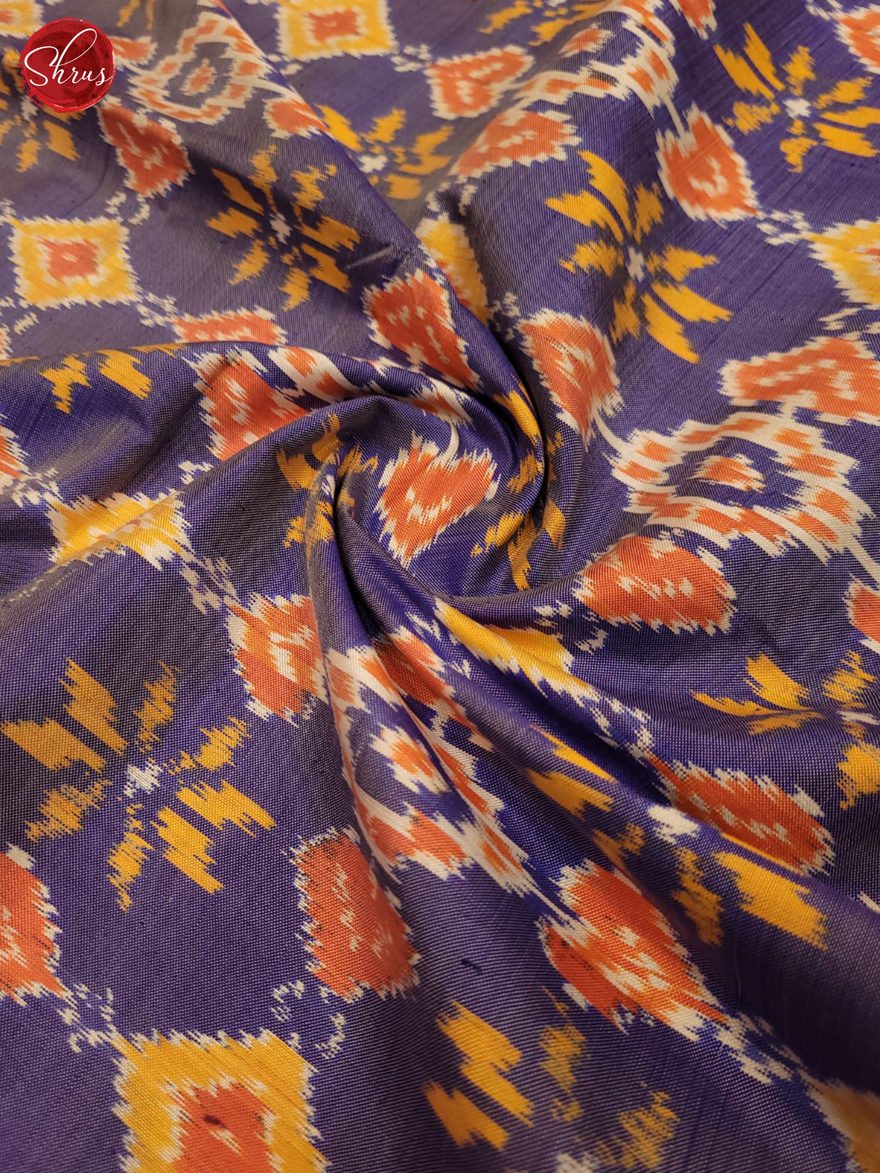 Blue and Orange- Ikkat Silk Saree - Shop on ShrusEternity.com