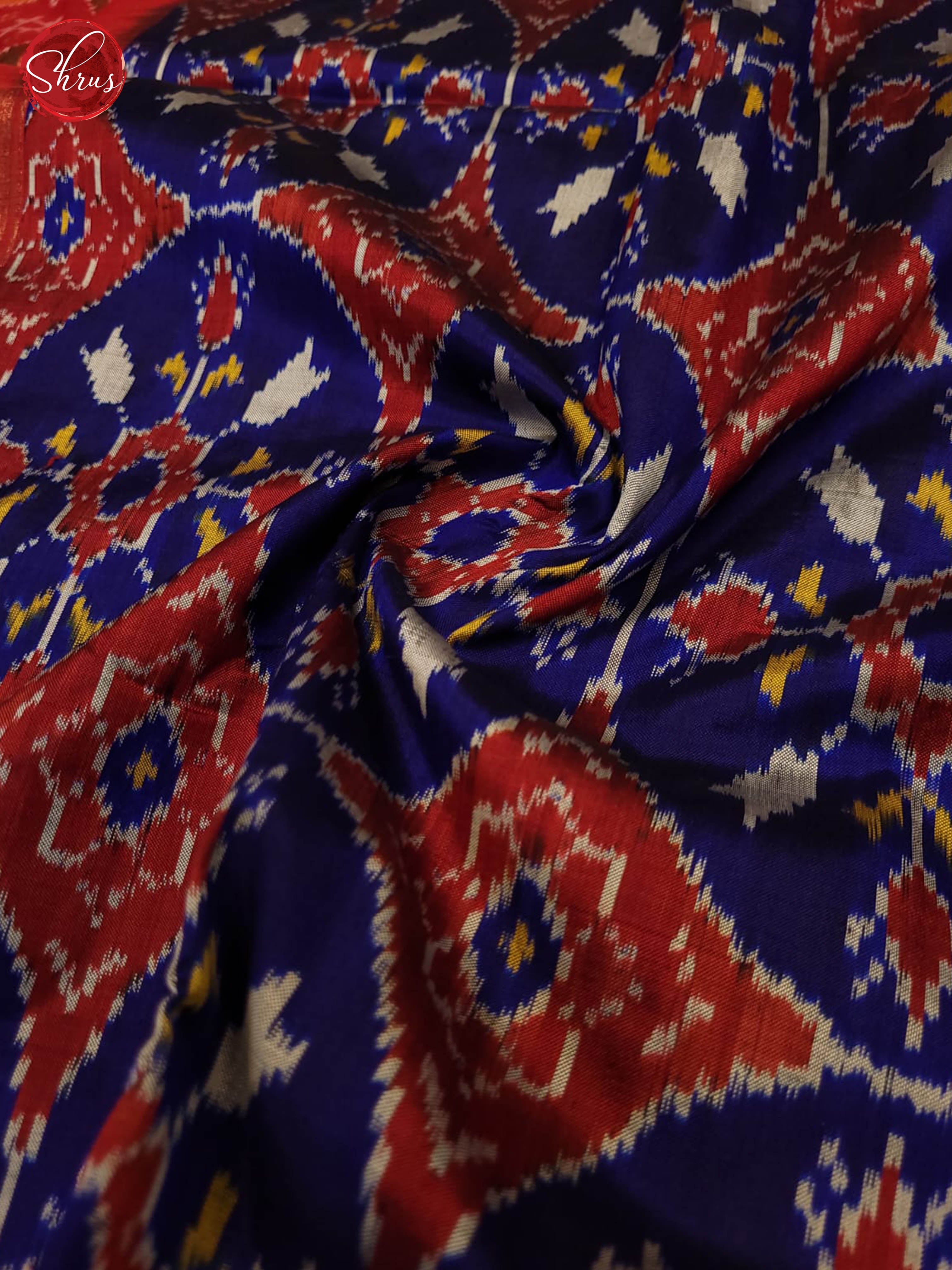 Blue and Red- Ikkat Silk Saree - Shop on ShrusEternity.com