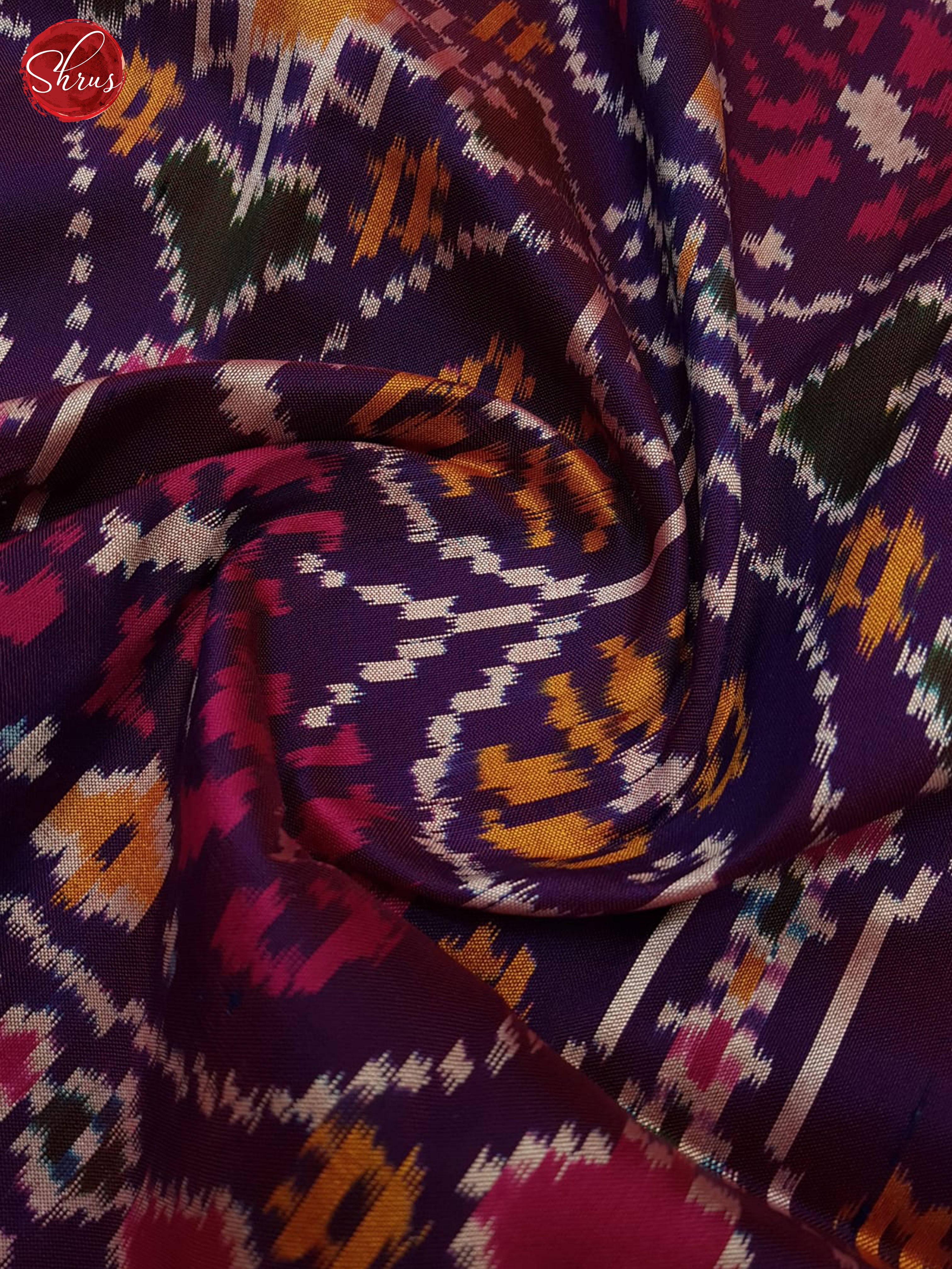 Violet & Pink- Ikkat Silk Saree - Shop on ShrusEternity.com