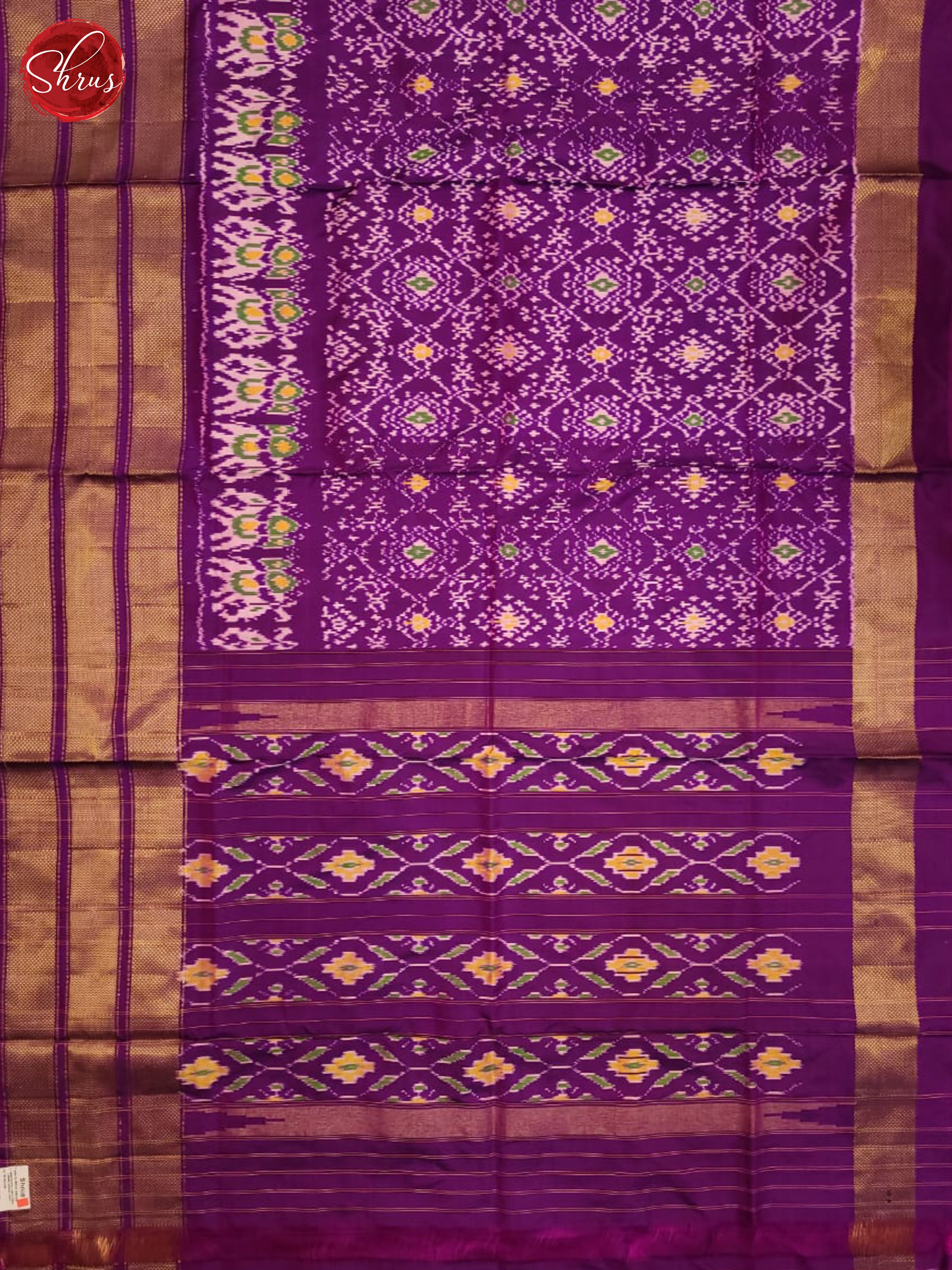 violet(Single Tone)- Ikkat Silk Saree - Shop on ShrusEternity.com