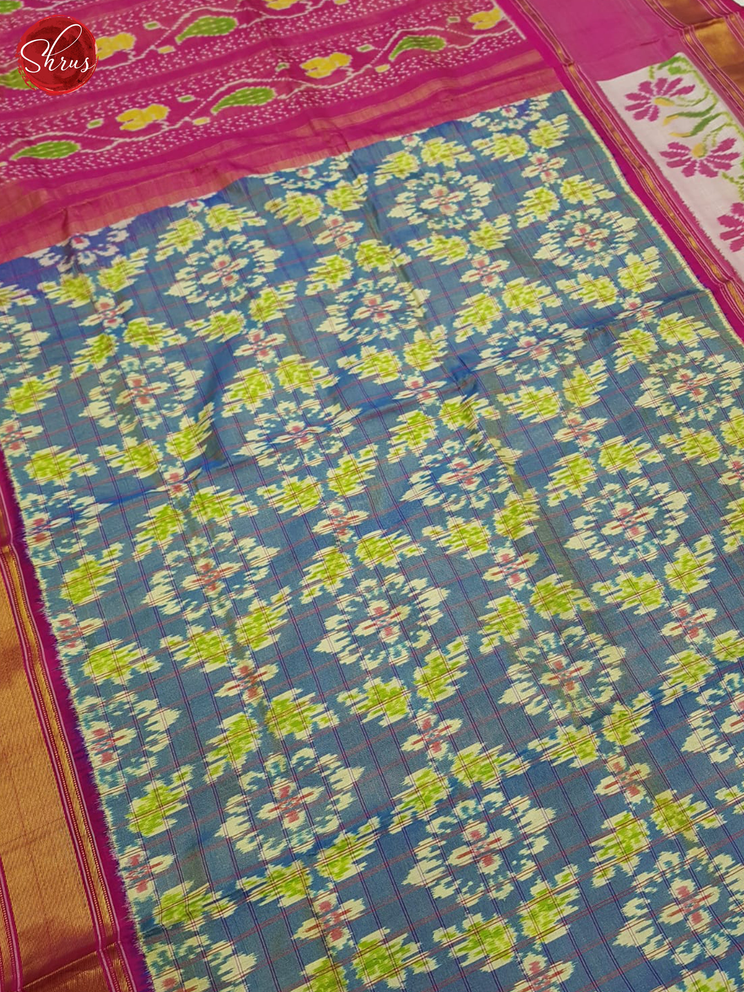 Violet & Pink - Ikkat Silk Saree - Shop on ShrusEternity.com