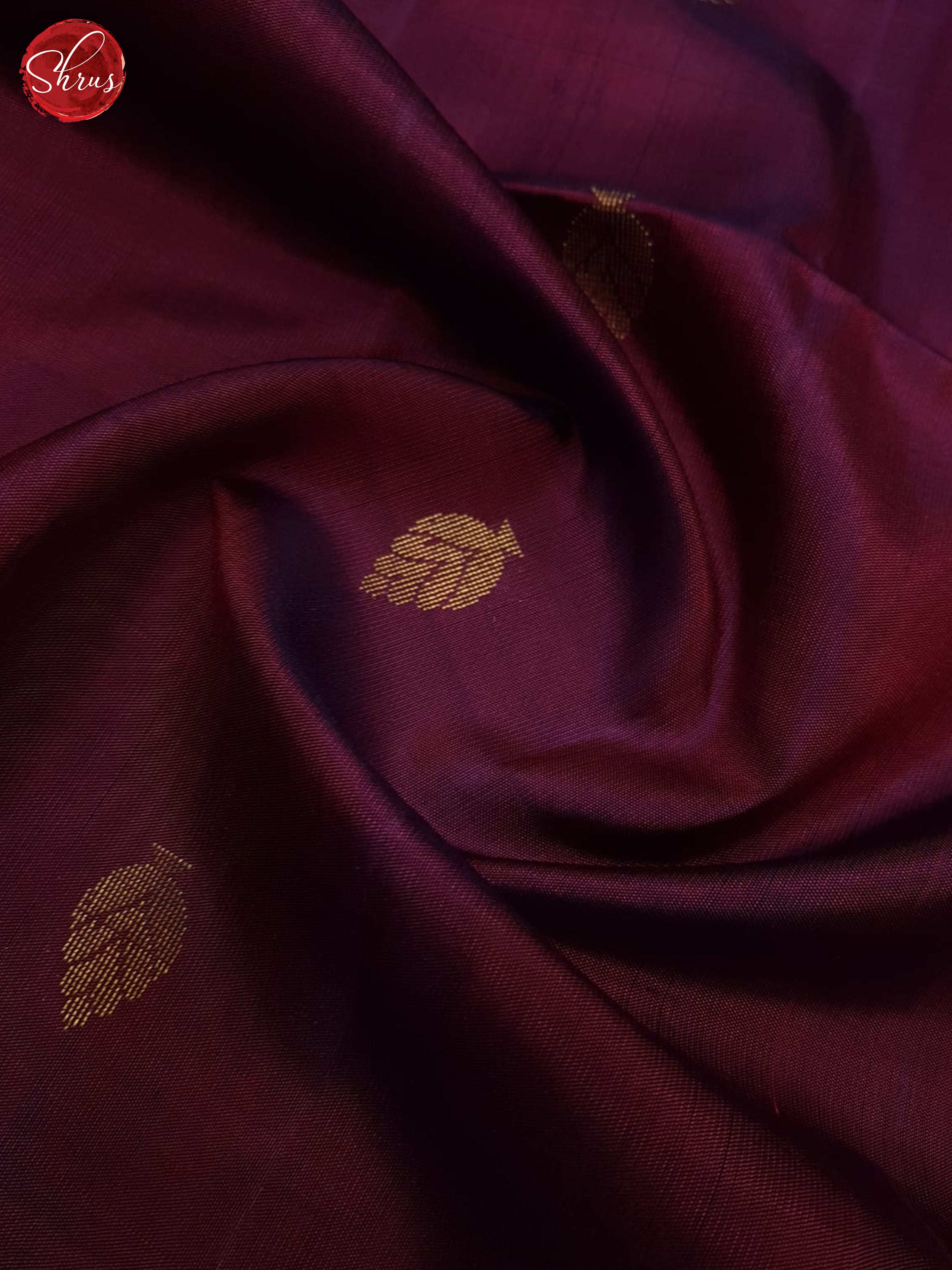 Wine & Orange - Soft Silk Saree - Shop on ShrusEternity.com