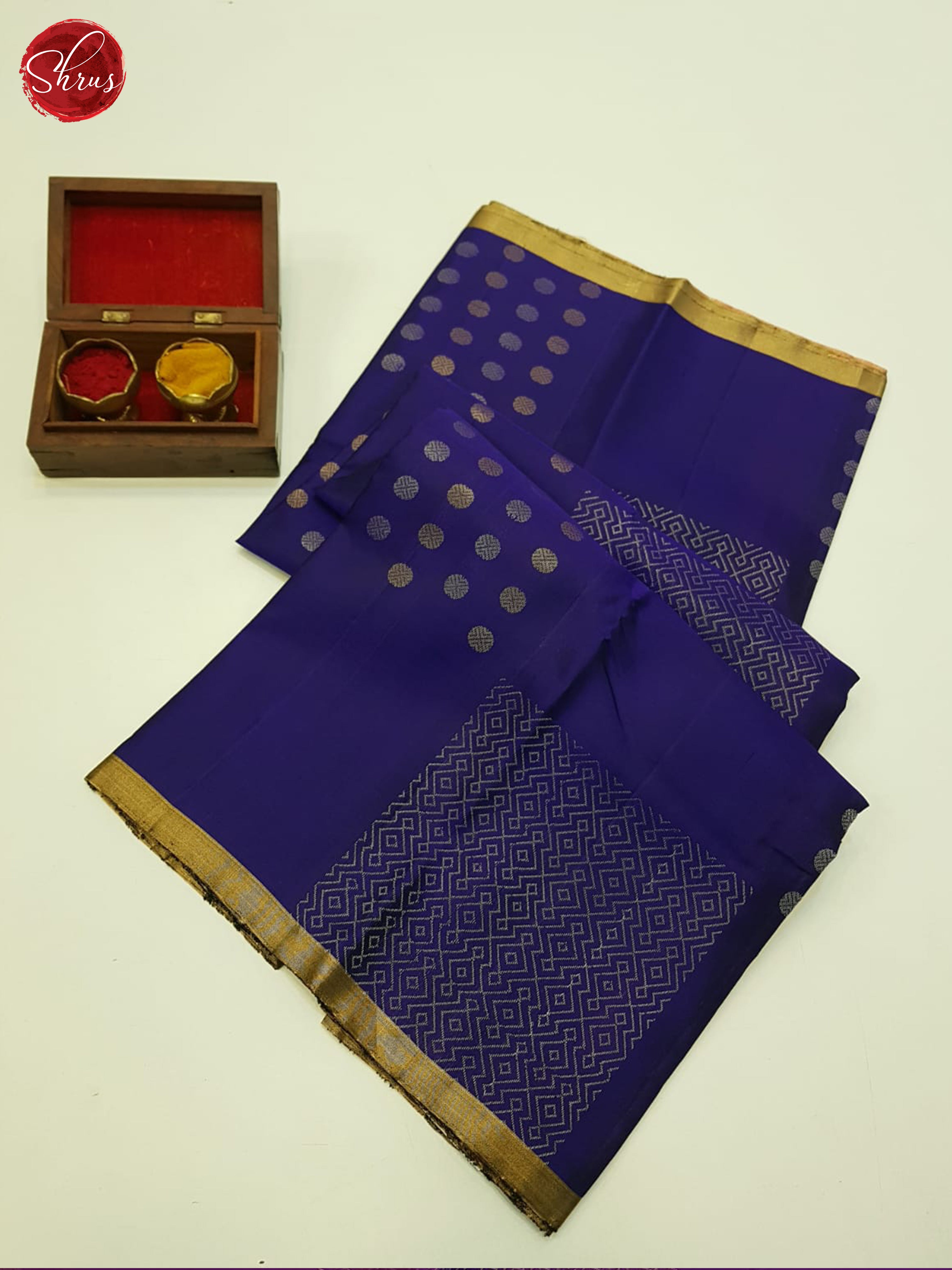 Purple & Orange - Soft Silk Saree - Shop on ShrusEternity.com