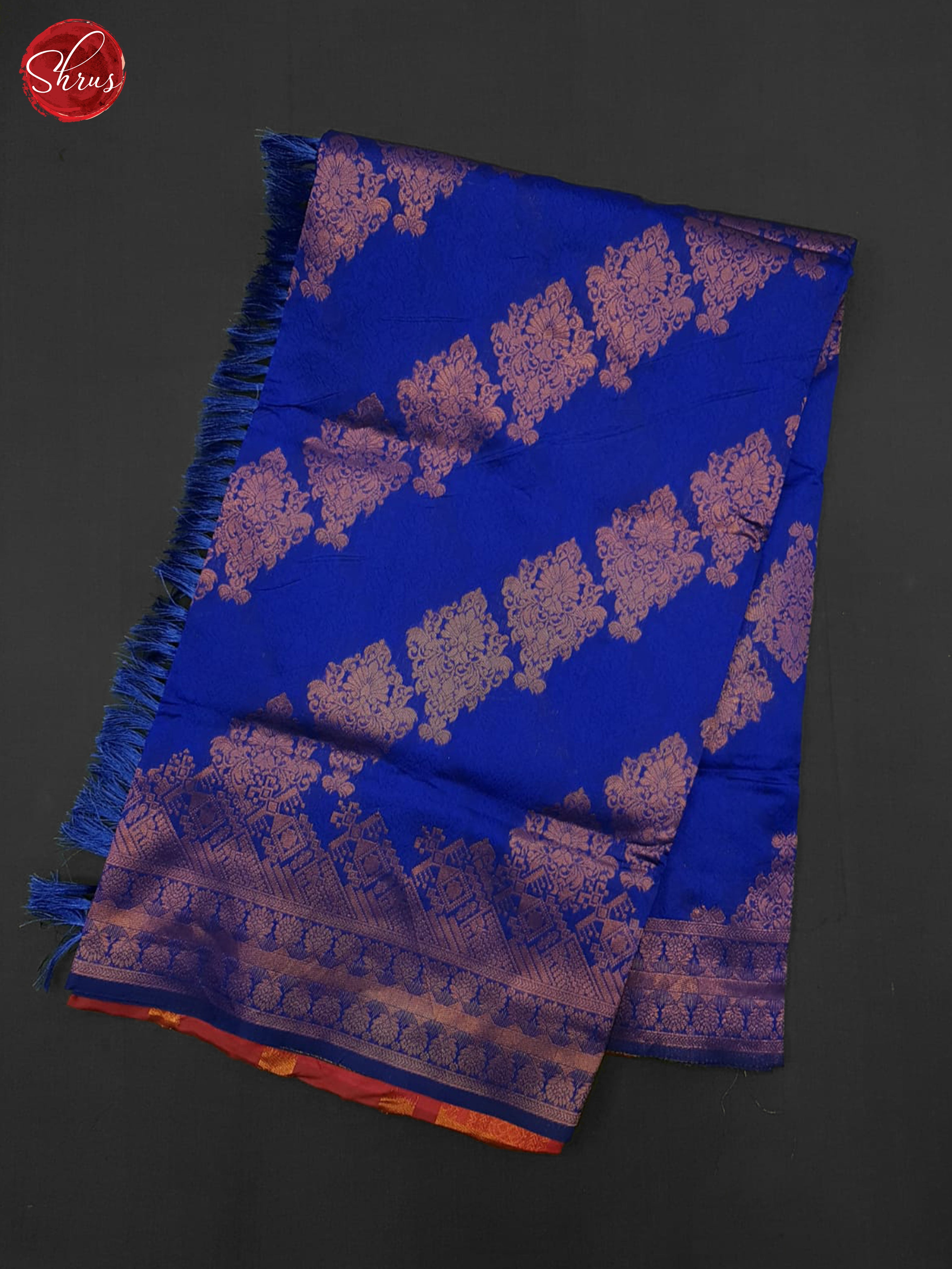 Blue & Pink - Semi Softsilk Saree - Shop on ShrusEternity.com