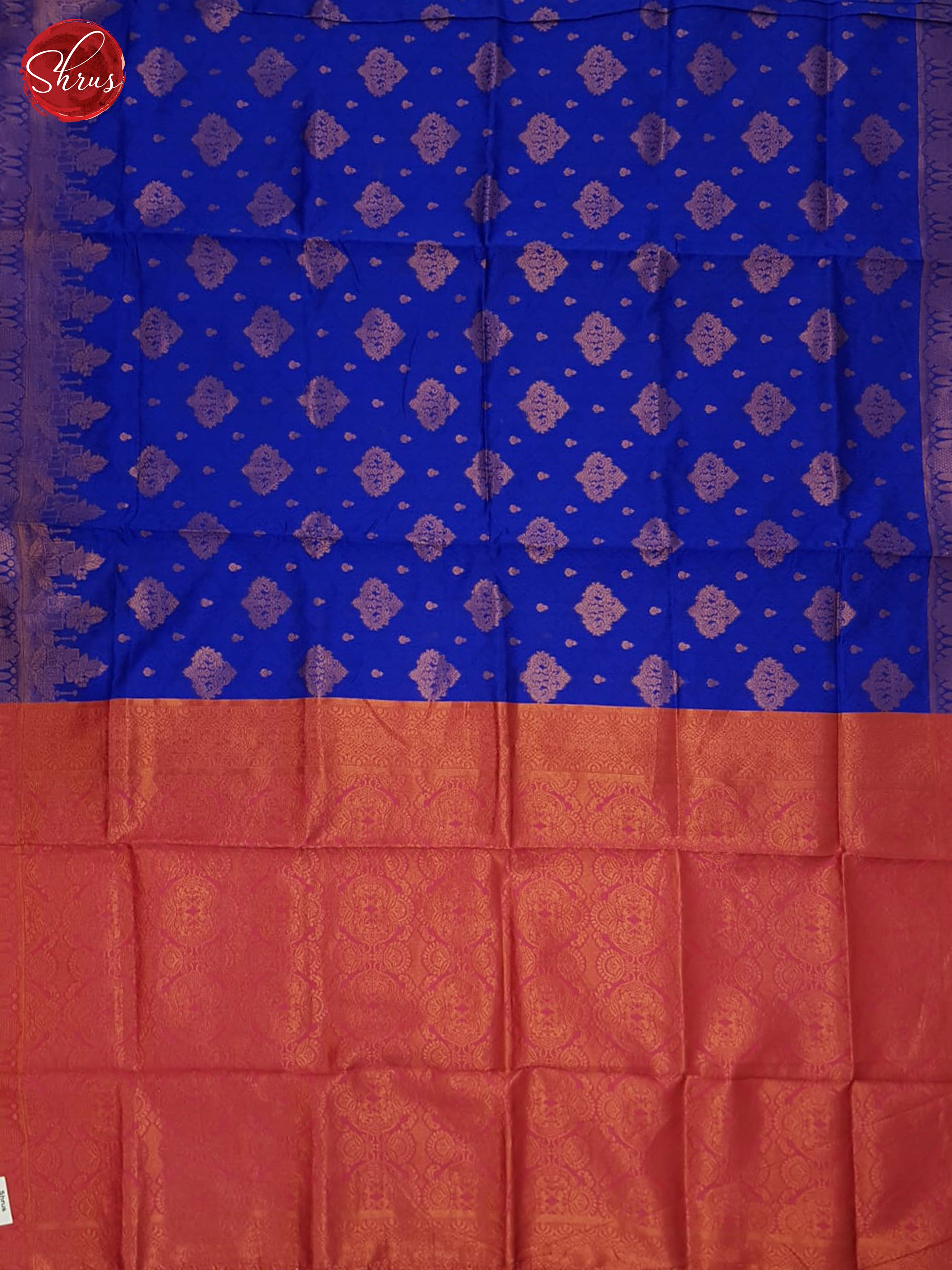 Blue & Pink - Semi Softsilk Saree - Shop on ShrusEternity.com